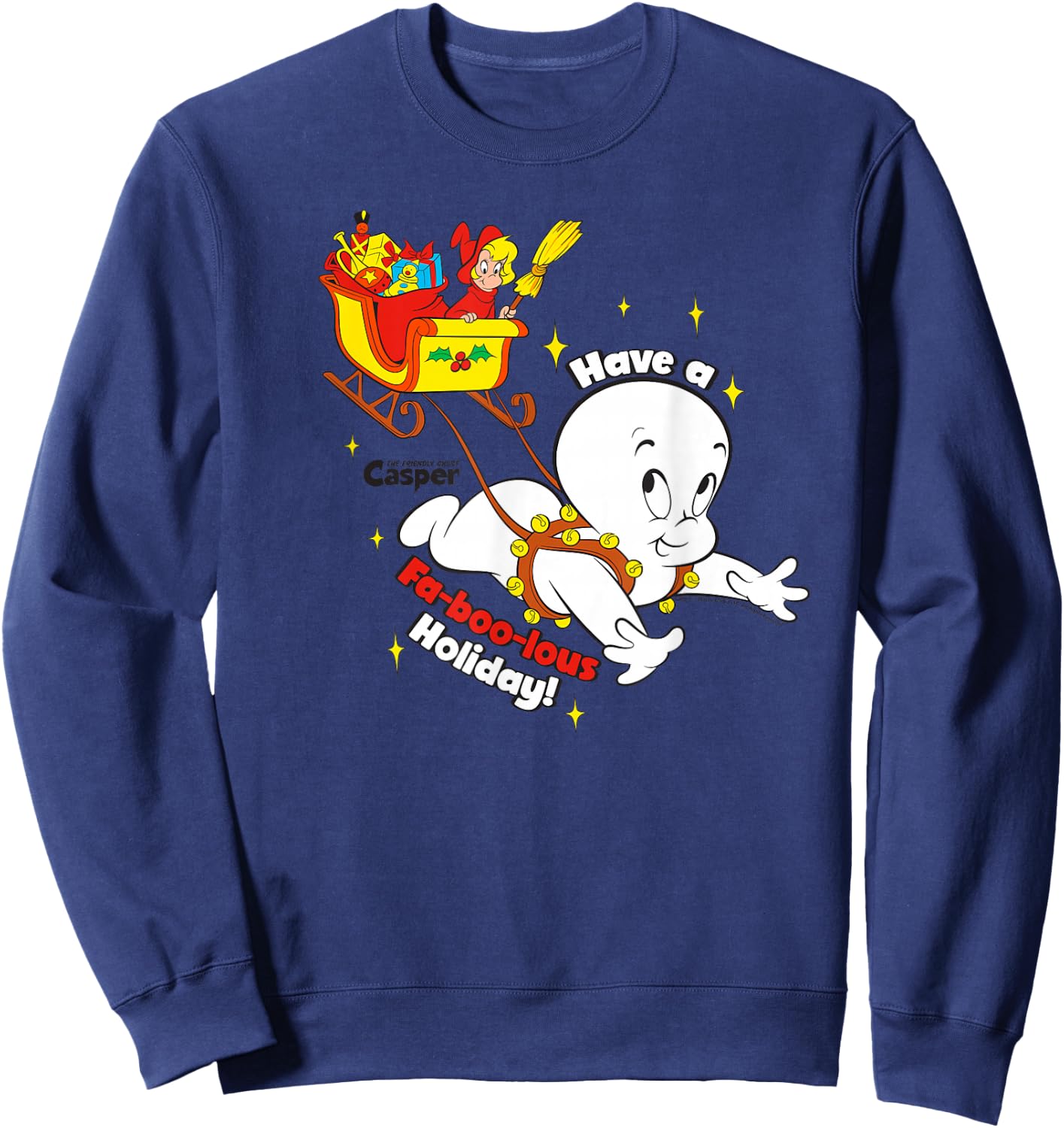 Casper the Friendly Ghost Have A Fab-boo-lous Holiday Sweatshirt - Sweatshirt | Navy