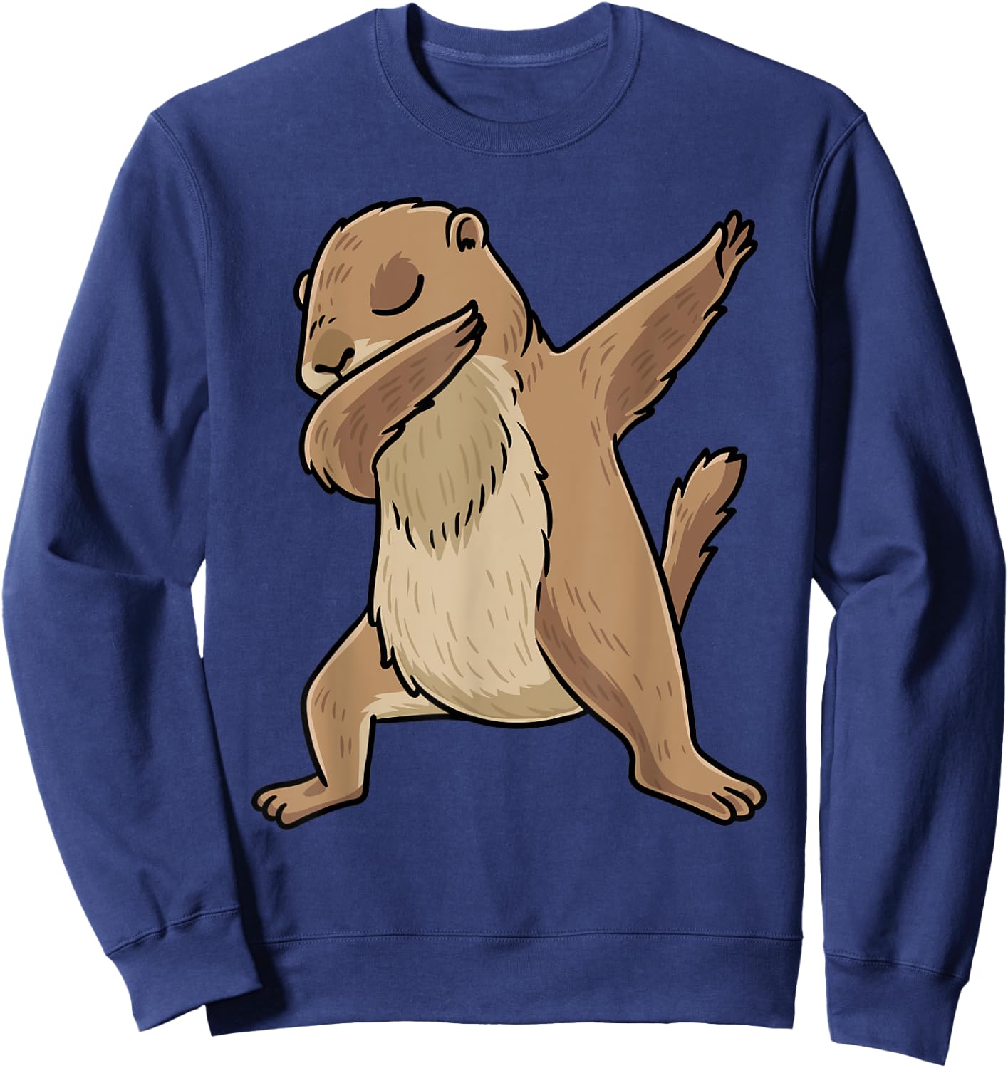 Dabbing Prairie Dog Rodent Men Women Kids Sweatshirt - Sweatshirt | Navy