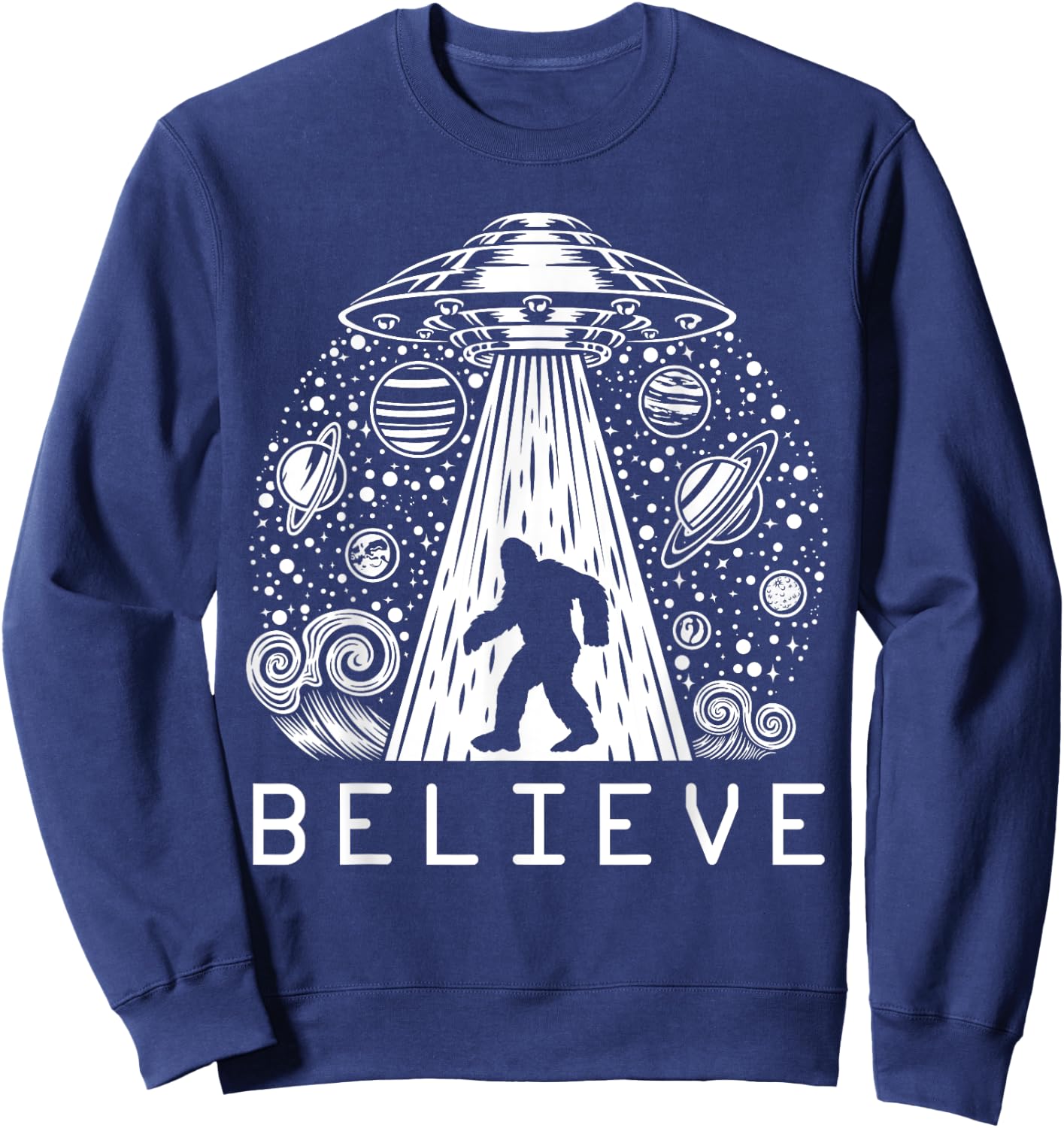 Bigfoot UFO Conspiracy Theory - Alien Physics Sweatshirt - Sweatshirt | Navy