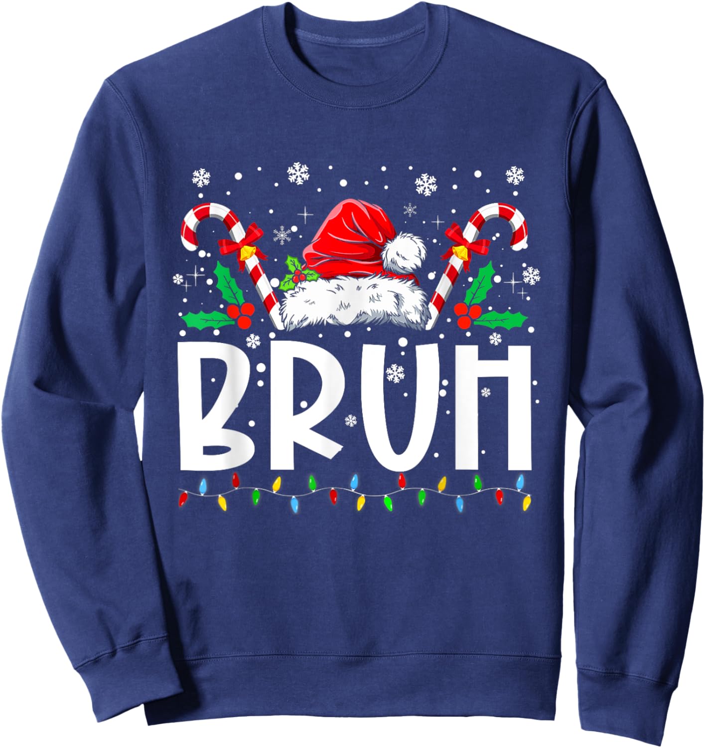 Christmas Santa Bruh Xmas Pajamas Family Men Women Kids Sweatshirt - Sweatshirt | Navy
