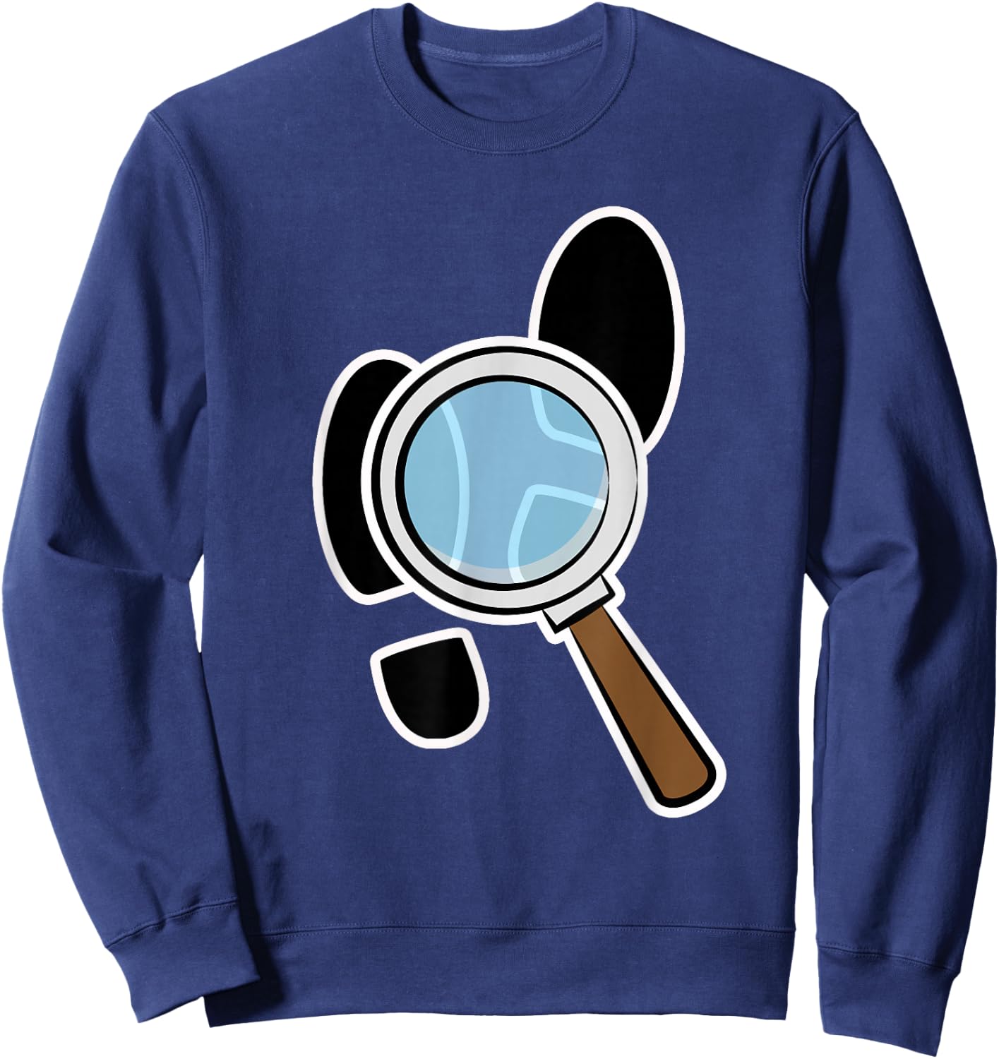 Detective design - magnifying glass Sweatshirt - Sweatshirt | Navy