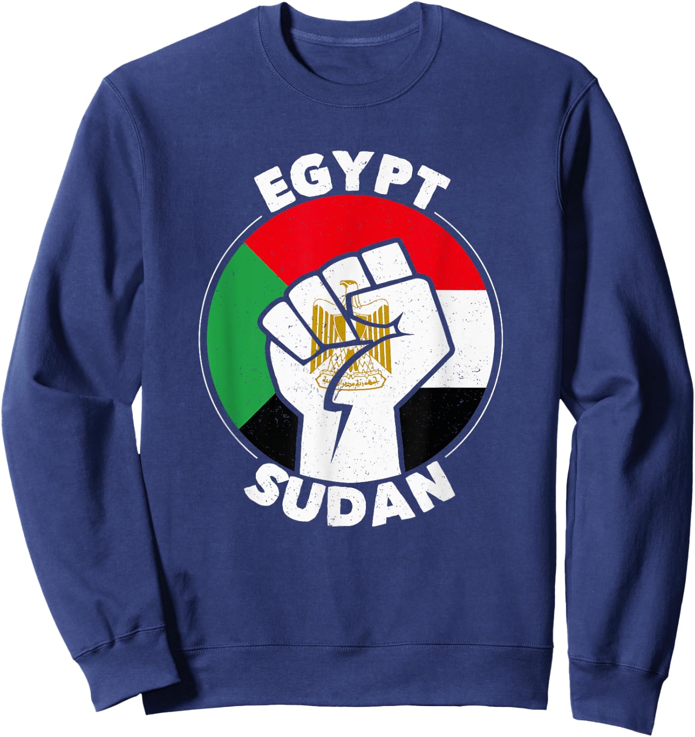 Egypt Sudan Proud Egyptian & Sudanese Countries Flag Sweatshirt - Sweatshirt | Navy