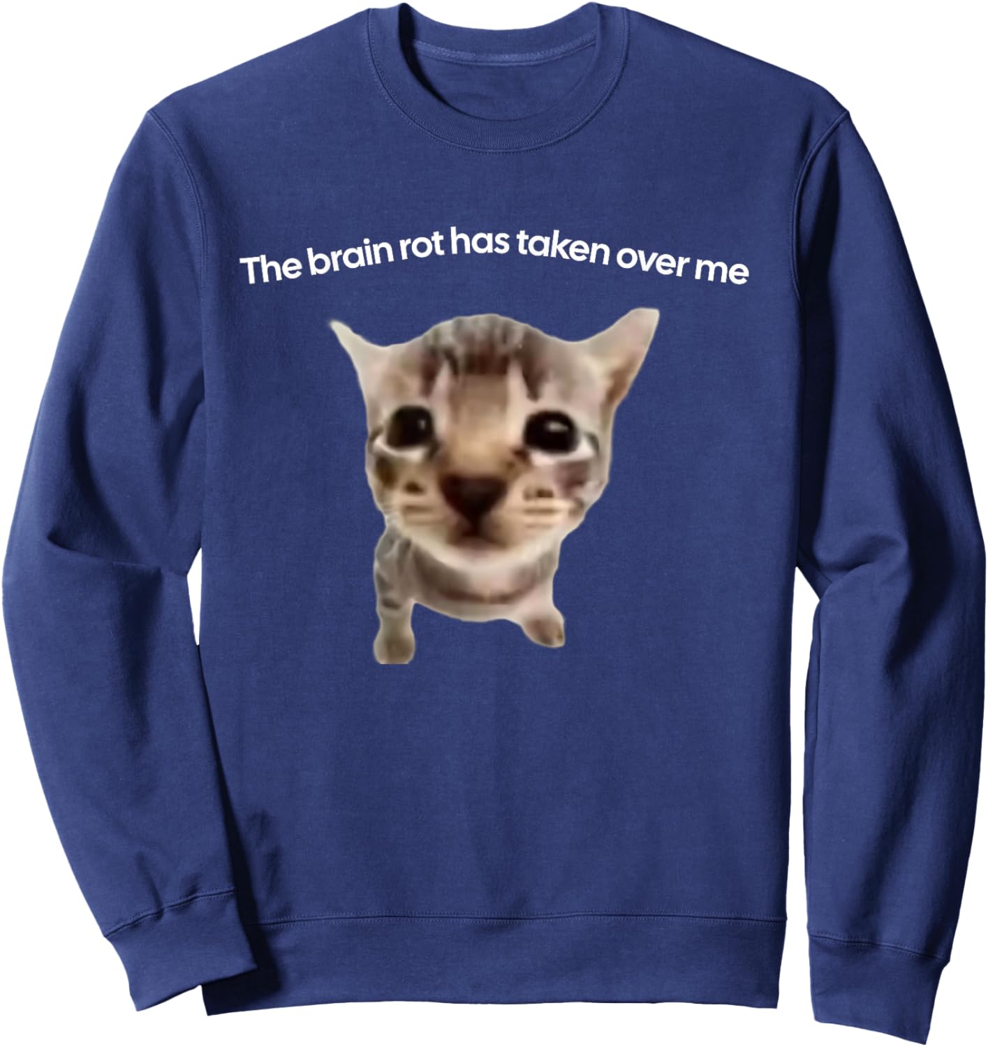 Funny cat meme Sweatshirt - Sweatshirt | Navy