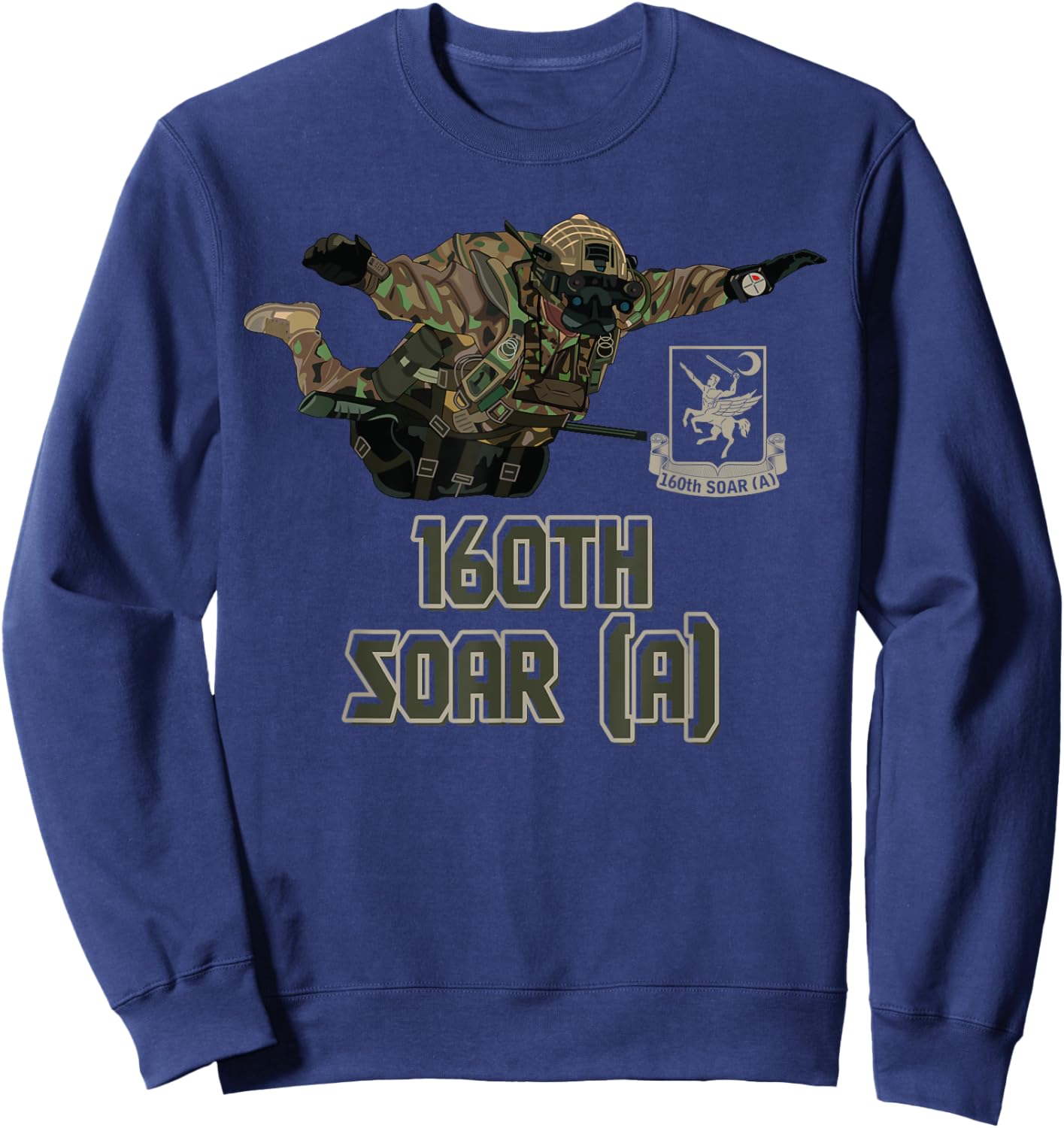 160th SOAR Special Force Airborne US Night Stalkers Army Sweatshirt - Sweatshirt | Navy