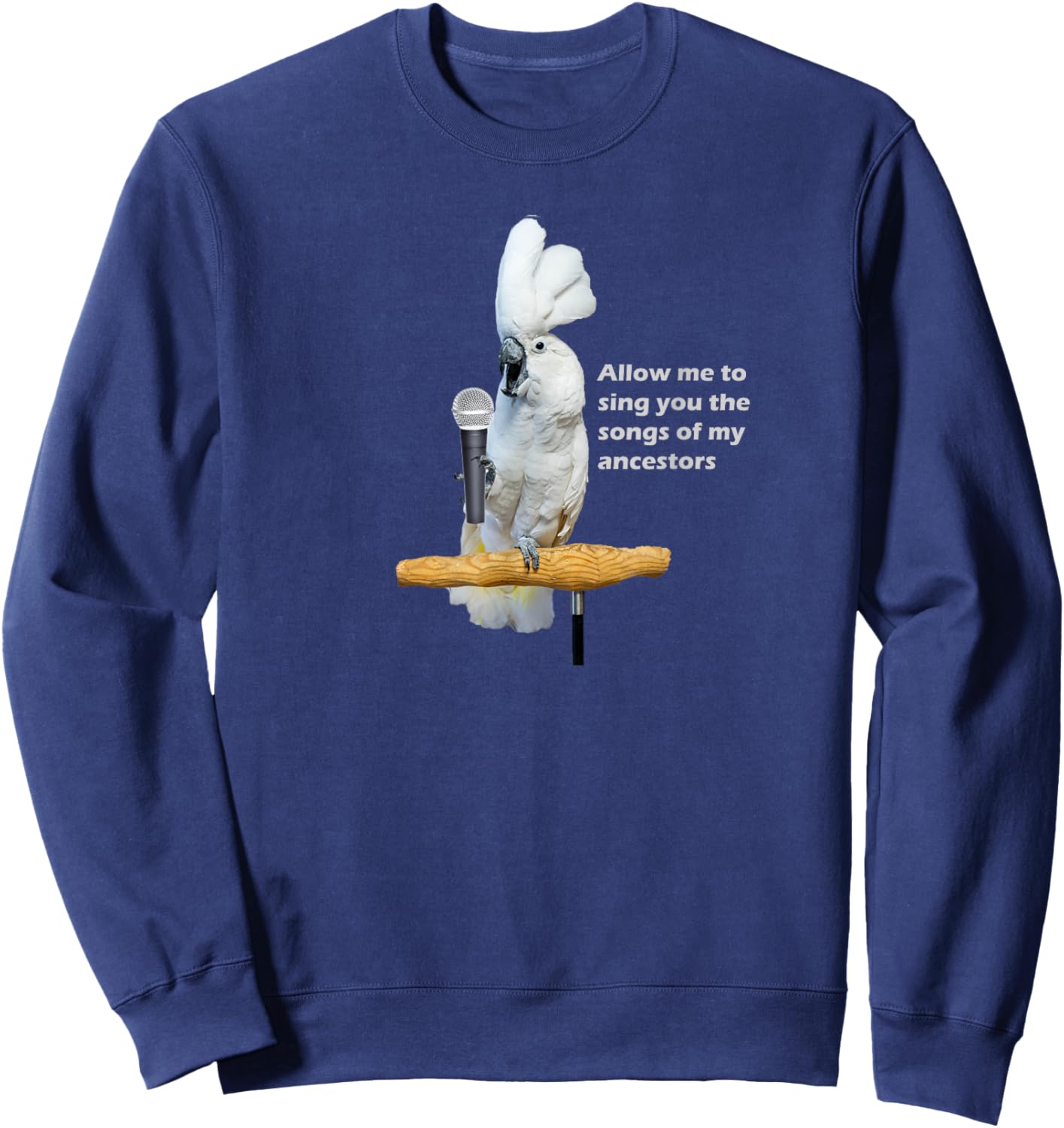Singing Umbrella Cockatoo Sweatshirt - Sweatshirt | Navy