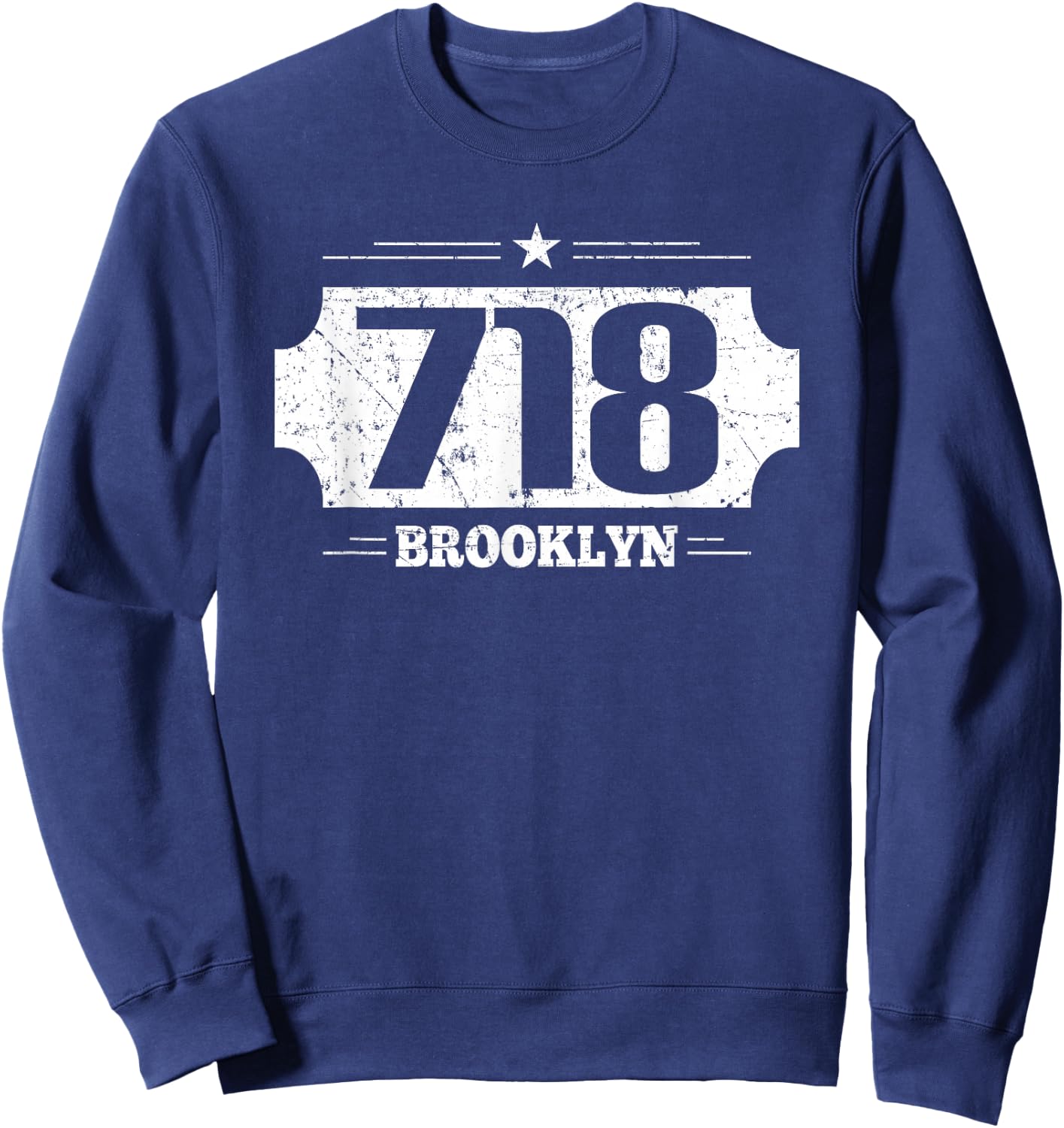 Area Code 718 Brooklyn Sweatshirt - Sweatshirt | Navy