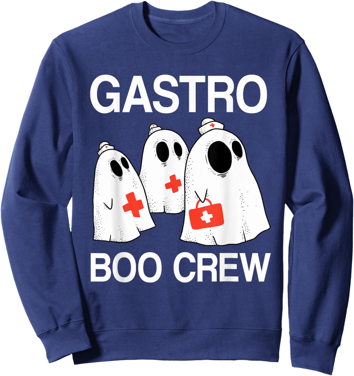 Spooky Gastro Boo Crew Halloween Costume Gi Nurse Sweatshirt - Sweatshirt | Navy