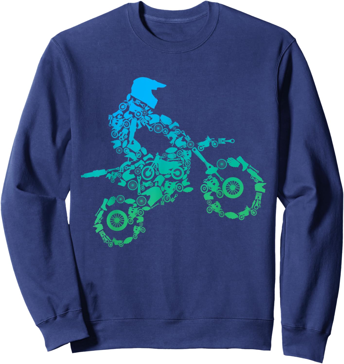 Mechanic's Choice: Dirt Bike Spare Parts MX Rider Men Boys Sweatshirt - Sweatshirt | Navy