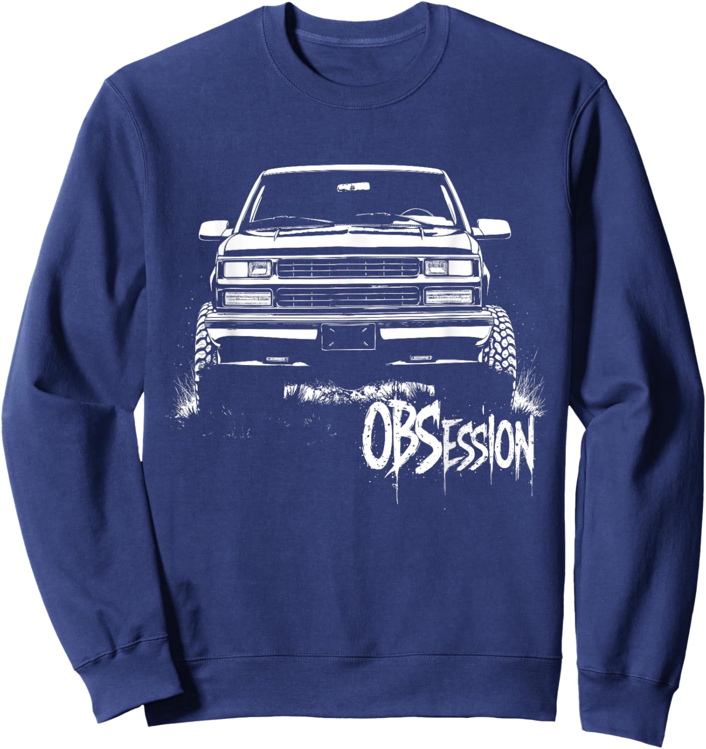 CK Truck Silhouette GMT400 OBS OBSession Old Body Style 4x4 Sweatshirt - Sweatshirt | Navy