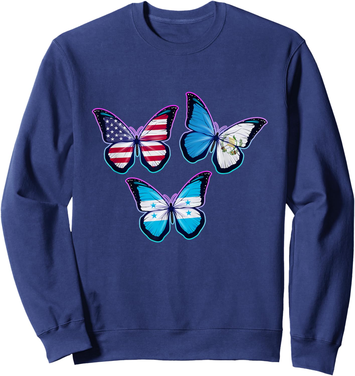 Multiculti Heritage. Honduras, Guatemala and the USA Sweatshirt - Sweatshirt | Navy