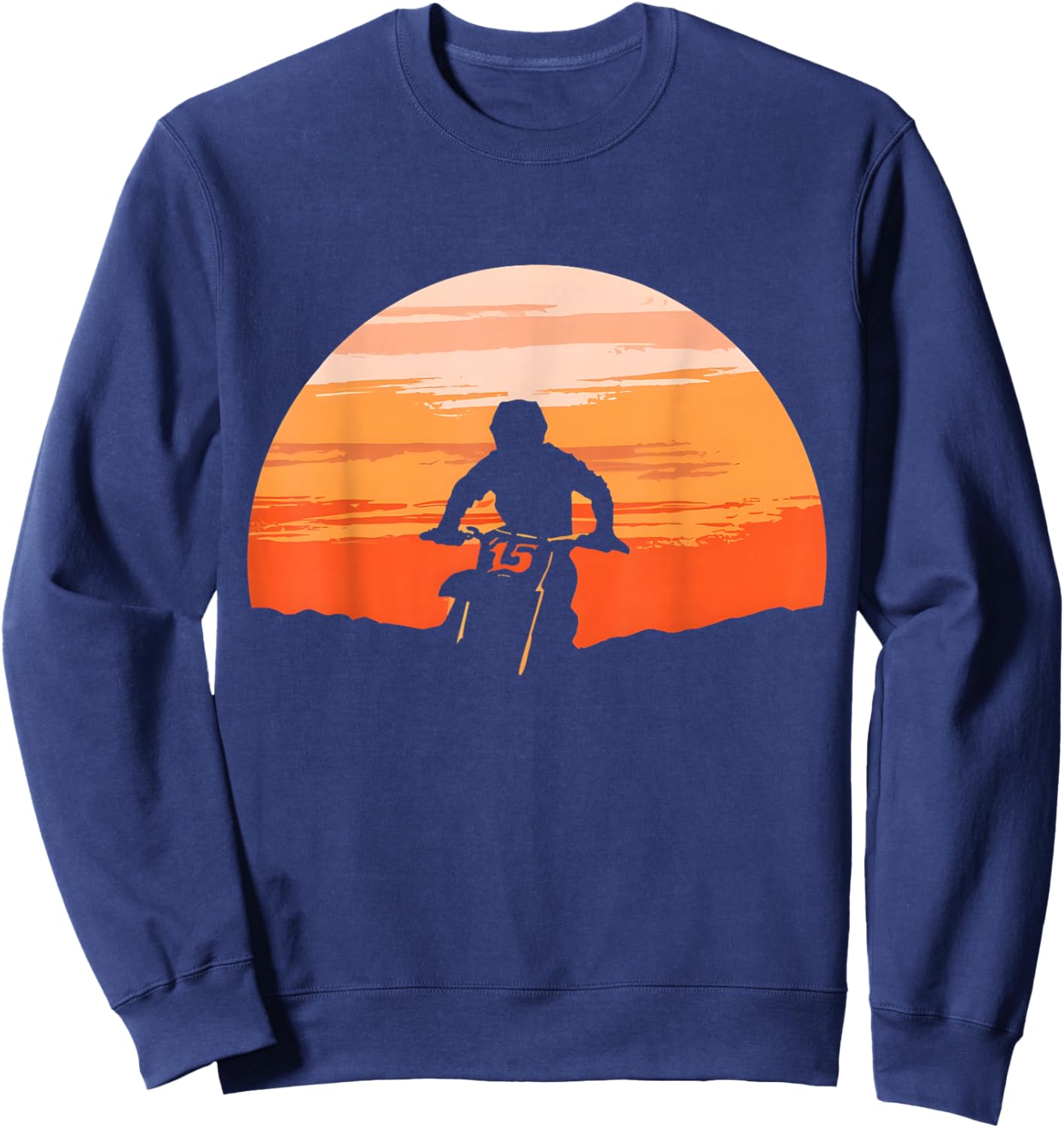 Motocross Dirt Bike Motocross Dirtbike Enduro kids Boys Men Sweatshirt - Sweatshirt | Navy
