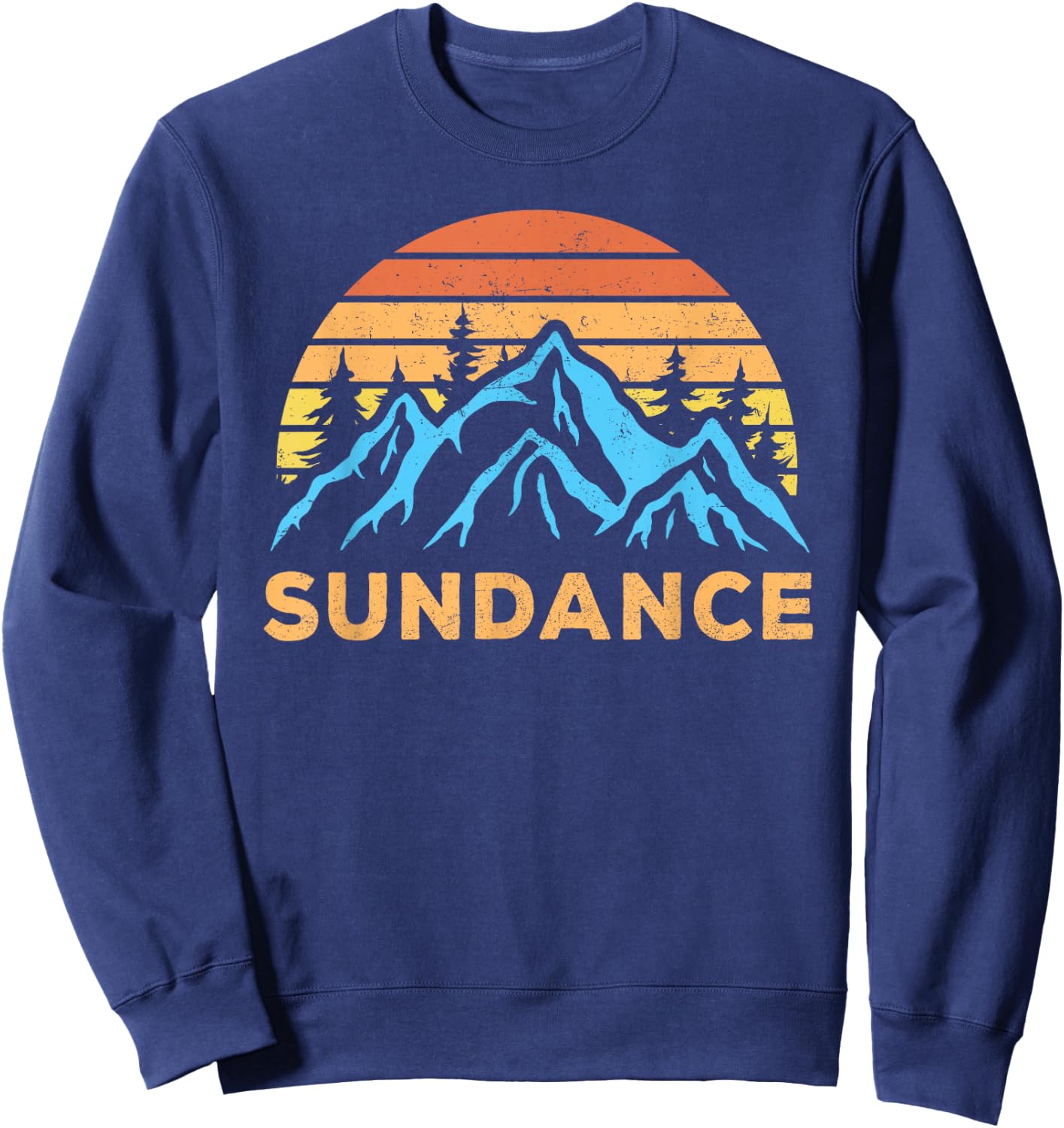 Vintage Sundance Utah Retro Mountain Ski Vacation Souvenir Sweatshirt - Sweatshirt | Navy