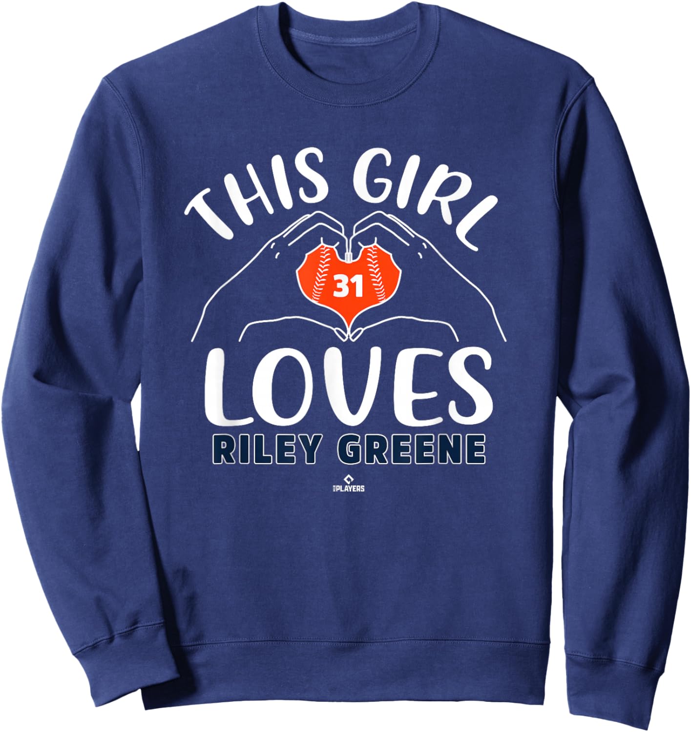 This Girl Loves Riley Greene Detroit MLBPA Sweatshirt - Sweatshirt | Navy