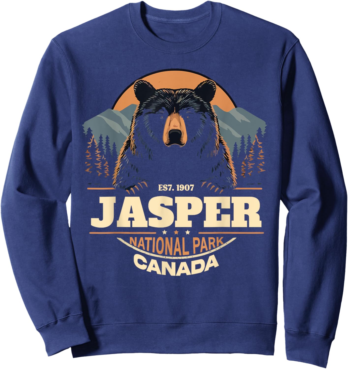 Jasper National Park British Columbia Canada Sweatshirt - Sweatshirt | Navy