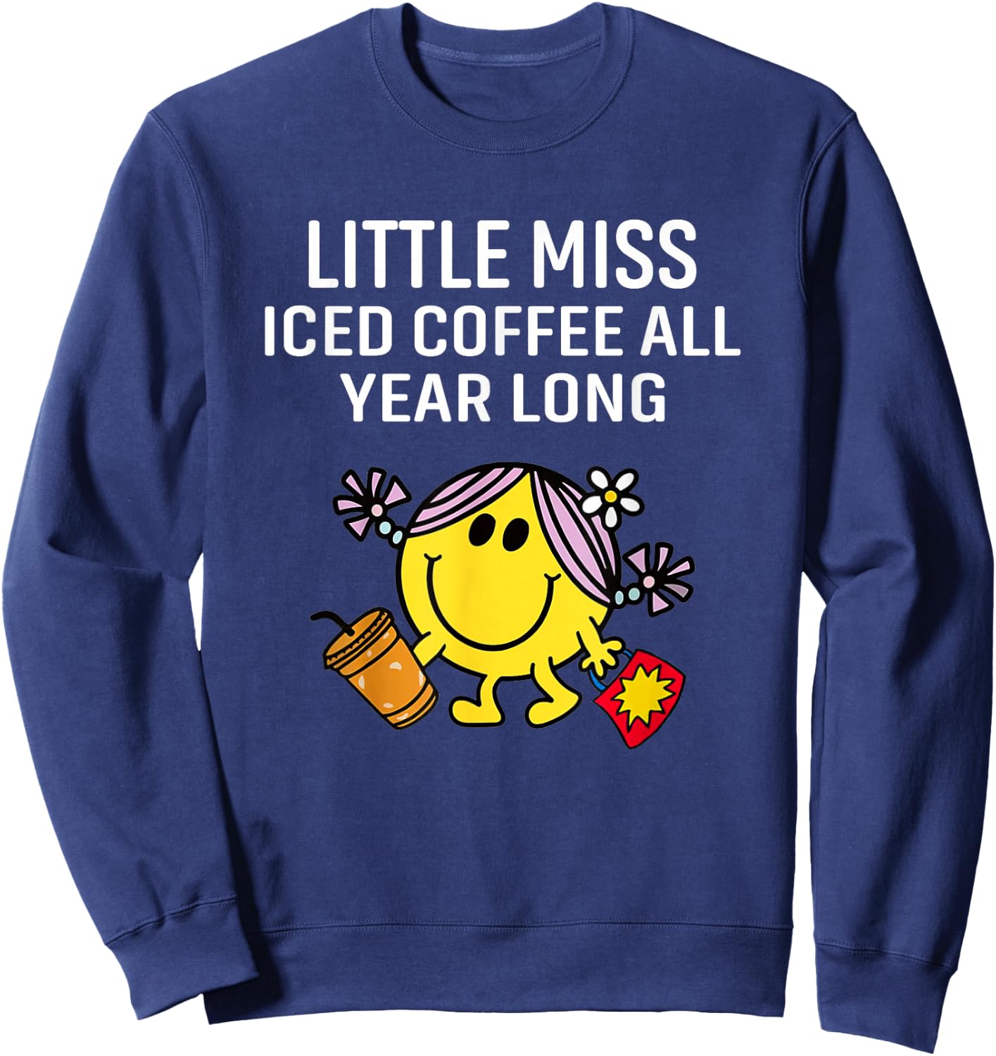 Little Miss Iced Coffee All Year Long Sweatshirt - Sweatshirt | Navy