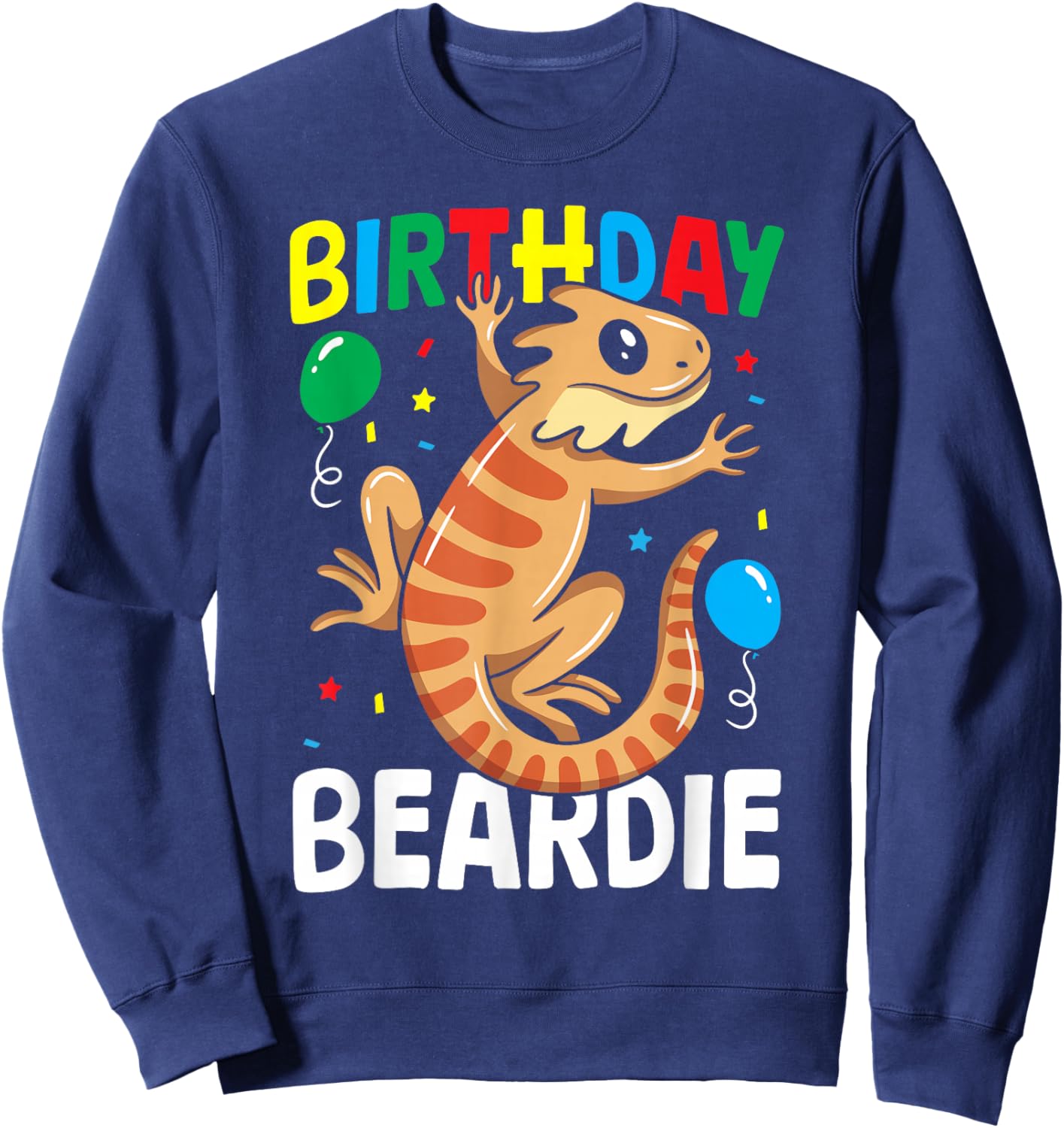 Bearded Dragon Birthday Beardie Cute Kids Bearded Dragon Sweatshirt - Sweatshirt | Navy