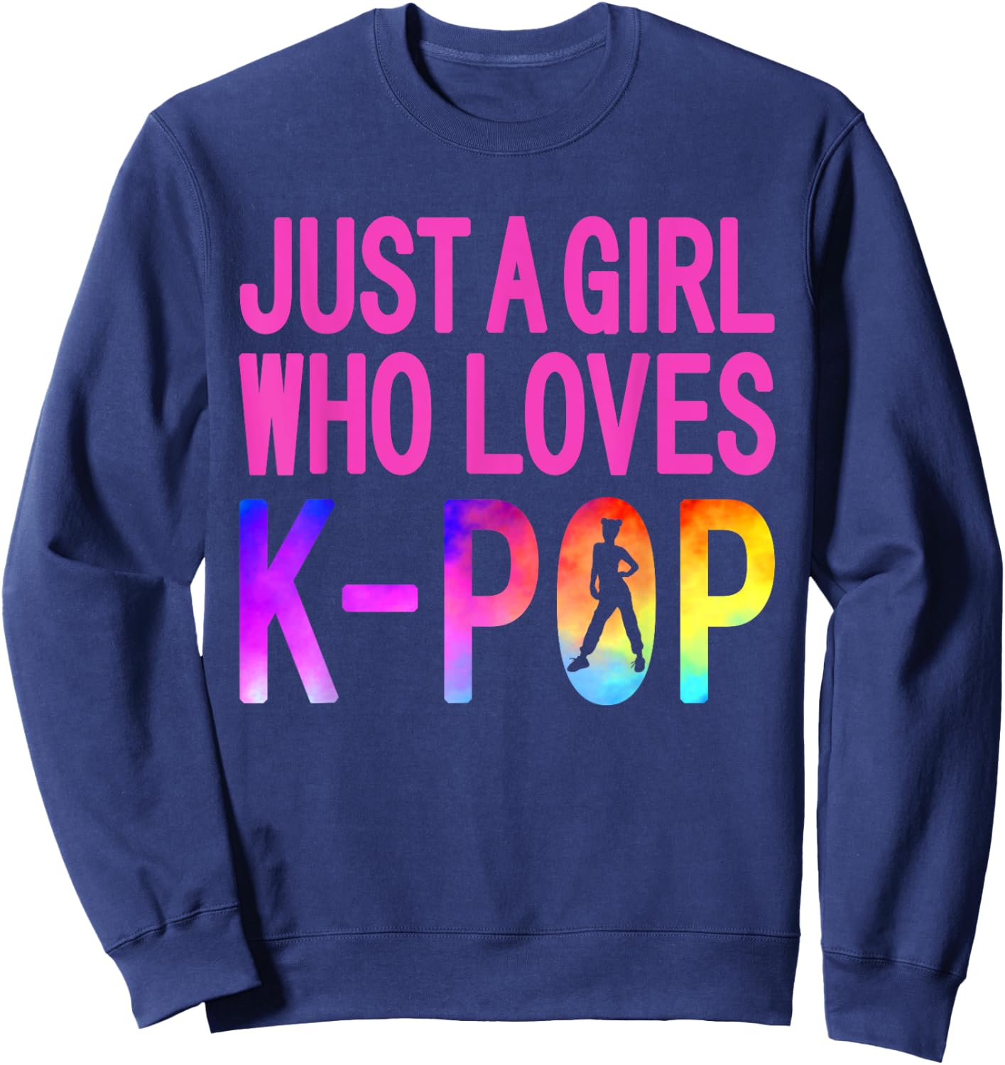 Funny K-Pop Korean Pop Music Lover Fans Boy Band Girls Gifts Sweatshirt - Sweatshirt | Navy
