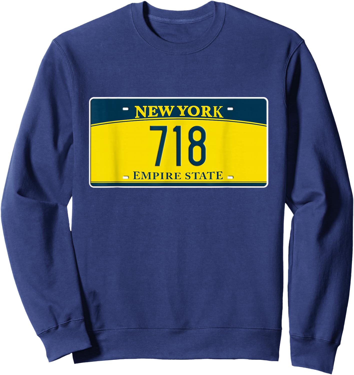 718 Area Code Brooklyn Queens NYC NY New York Home Town Sweatshirt - Sweatshirt | Navy
