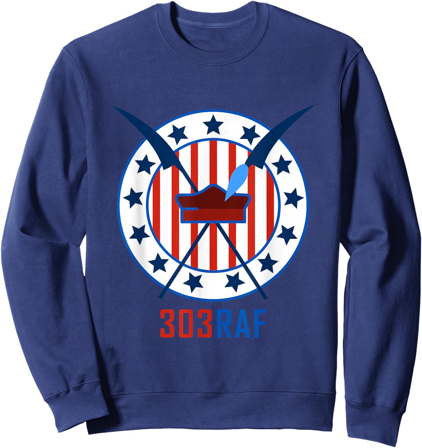 WWII RAF Dywizjon Kosciuszki 303 Poland Spitfire Squad Sweatshirt - Sweatshirt | Navy