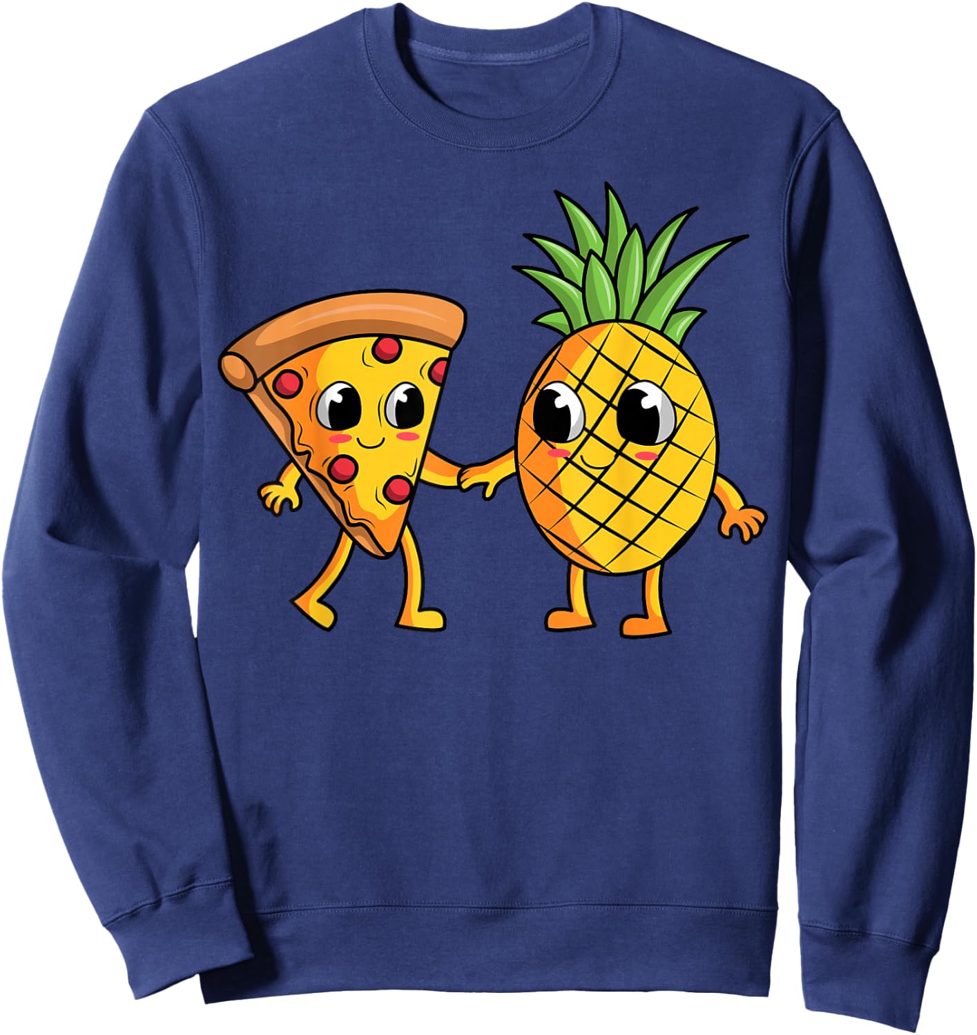 Pineapple Hawaiian Pizza Fan Pizzaiolo Hawaii Pizzeria Sweatshirt - Sweatshirt | Navy