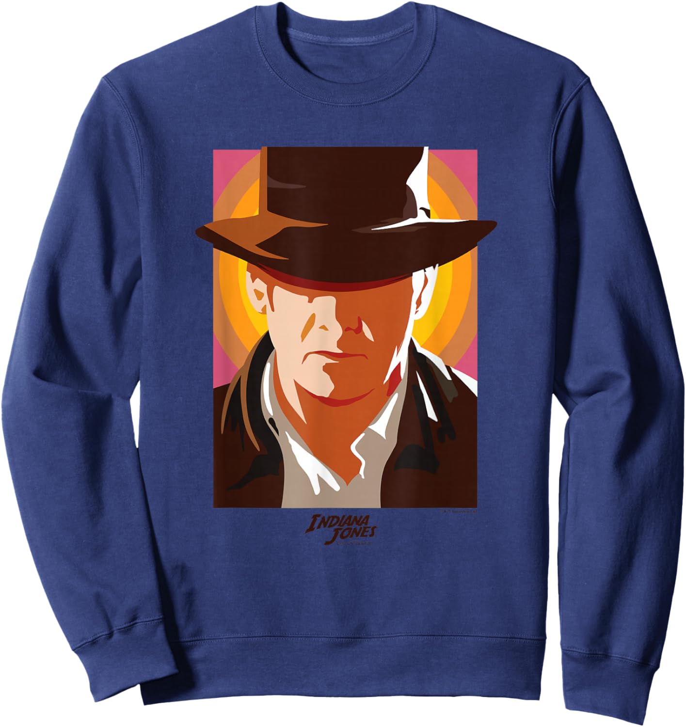 Indiana Jones and The Dial of Destiny Big Face Portrait Sweatshirt - Sweatshirt | Navy