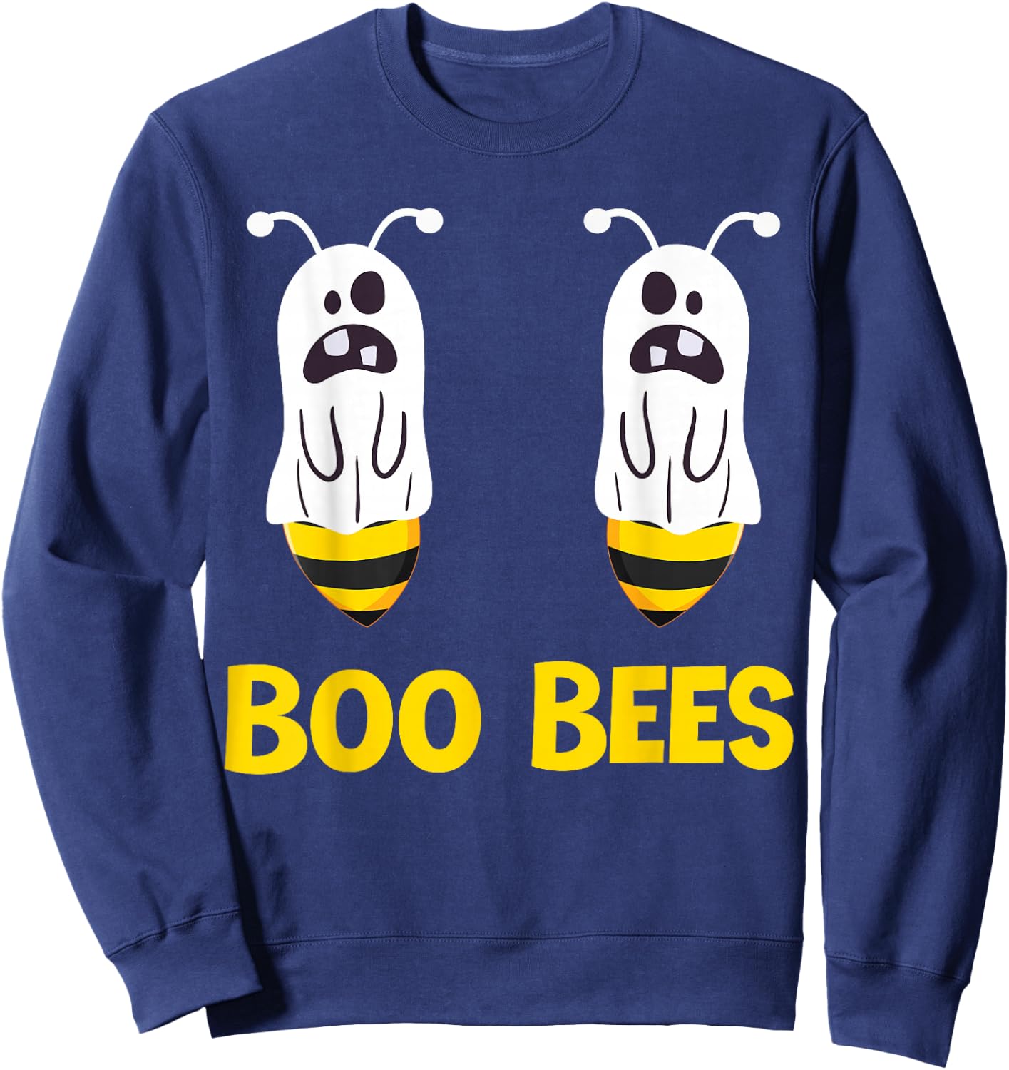 Boo Bees Ghost Funny Couples Halloween Costume Funny Boobies Sweatshirt - Sweatshirt | Navy
