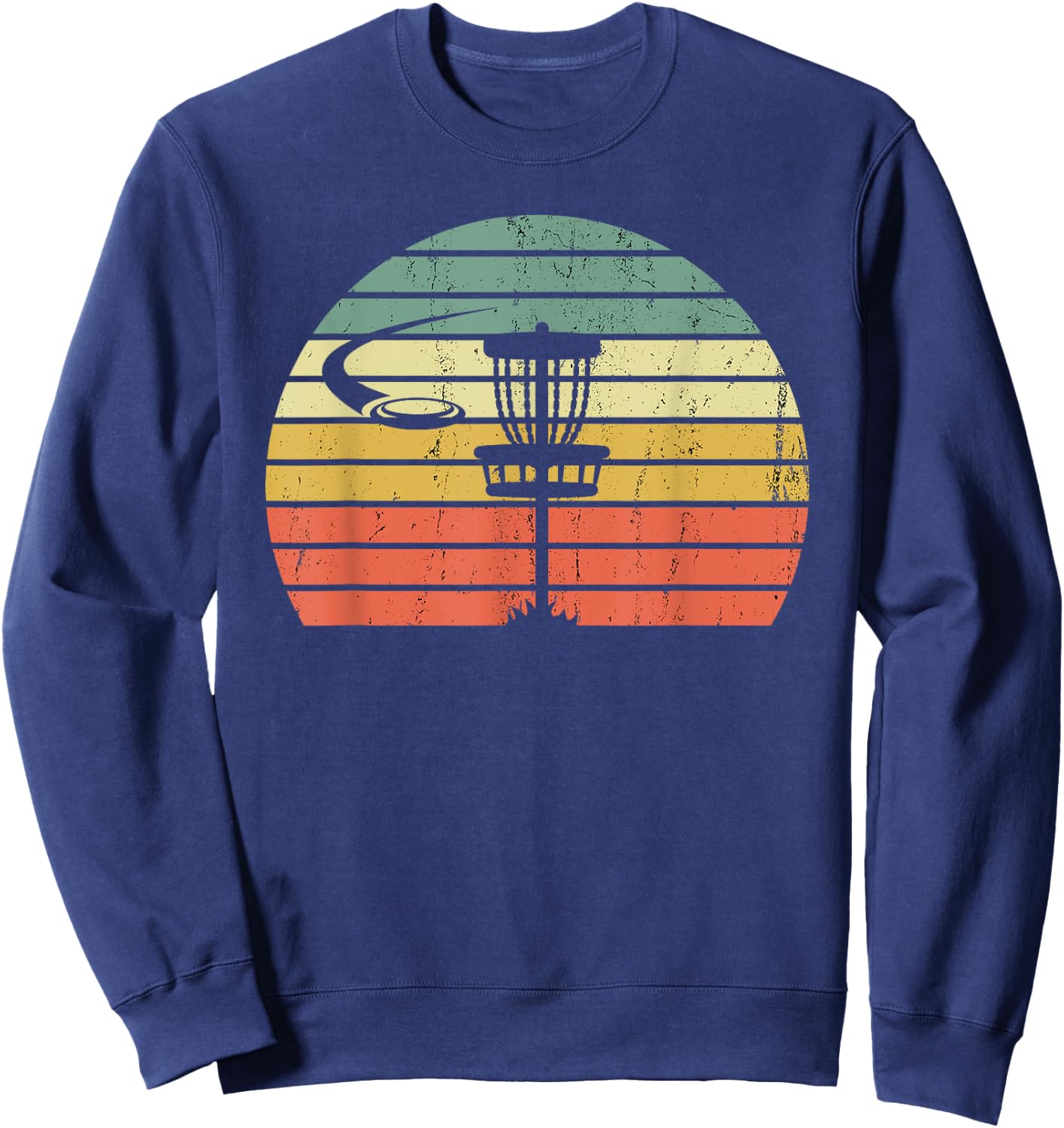 Vintage Disc Golf Retro Frisbee Golf Disc Sport Gift Sweatshirt - Sweatshirt | Navy