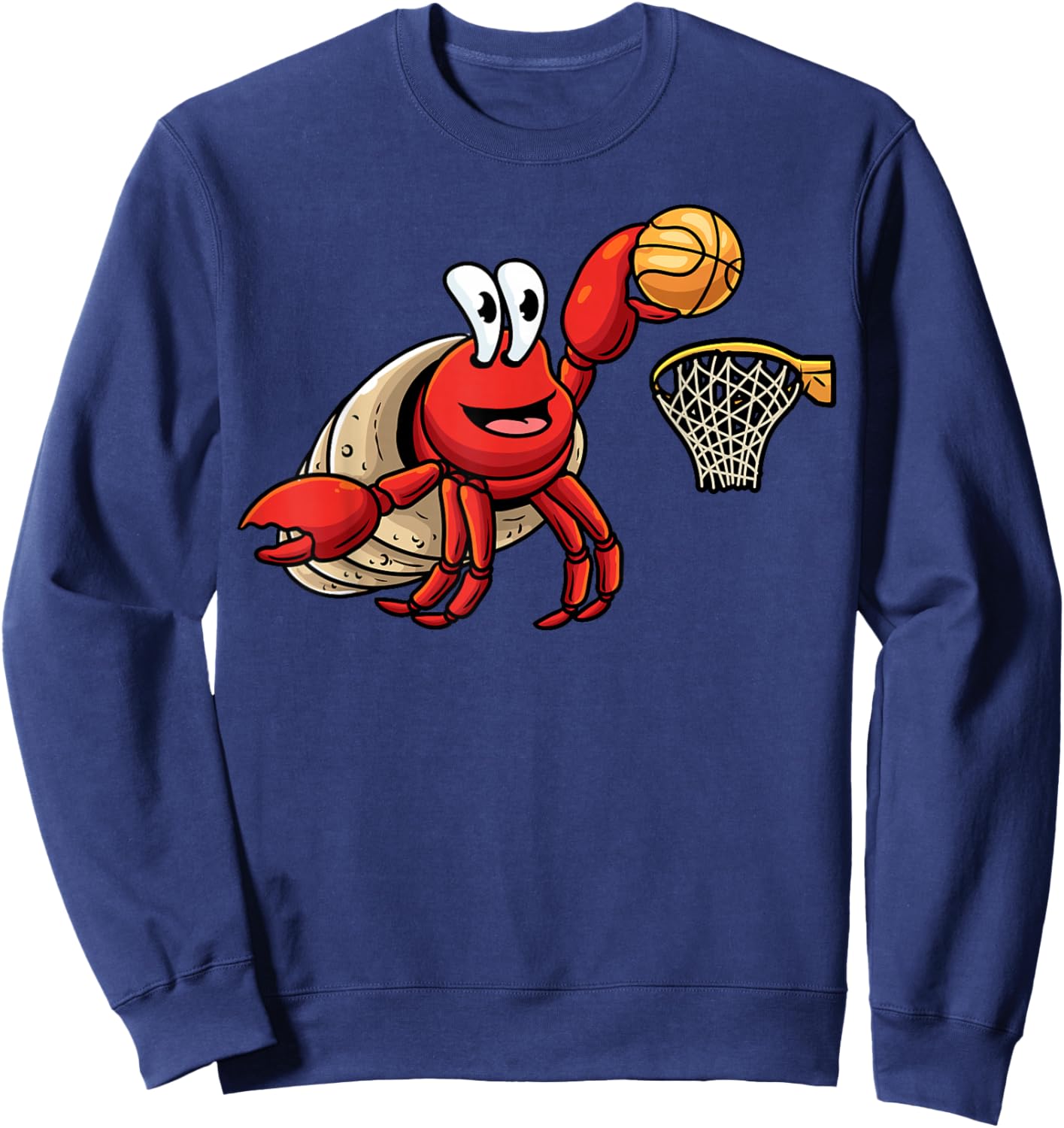 Hermit Crab Basketball Player Sea Animal Sweatshirt - Sweatshirt | Navy