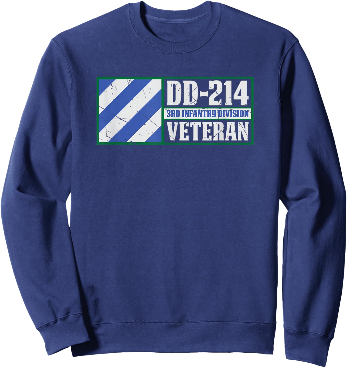 3rd Infantry Division Shirt Third ID DD-214 Veteran Sweatshirt - Sweatshirt | Navy