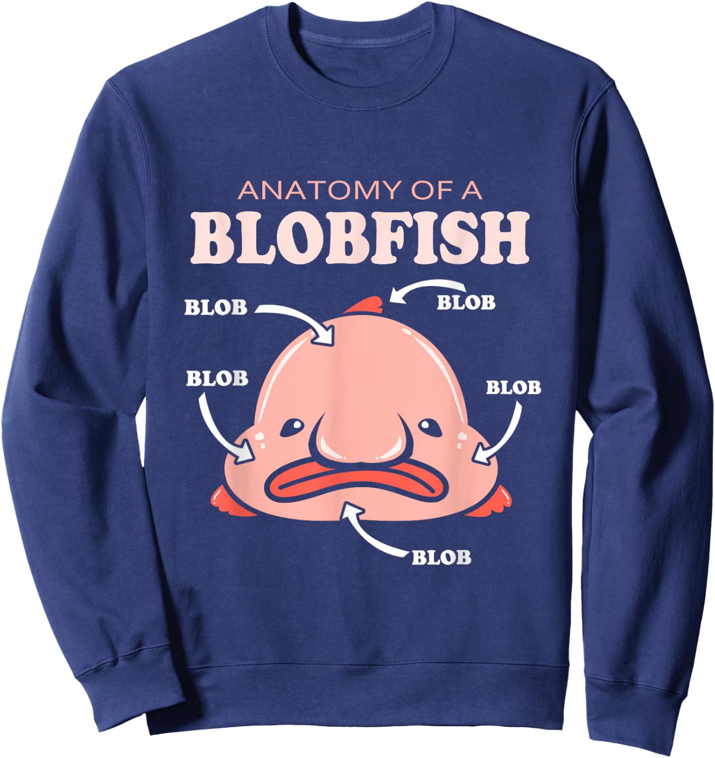 Anatomy Of A Blobfish Sweatshirt - Sweatshirt | Navy