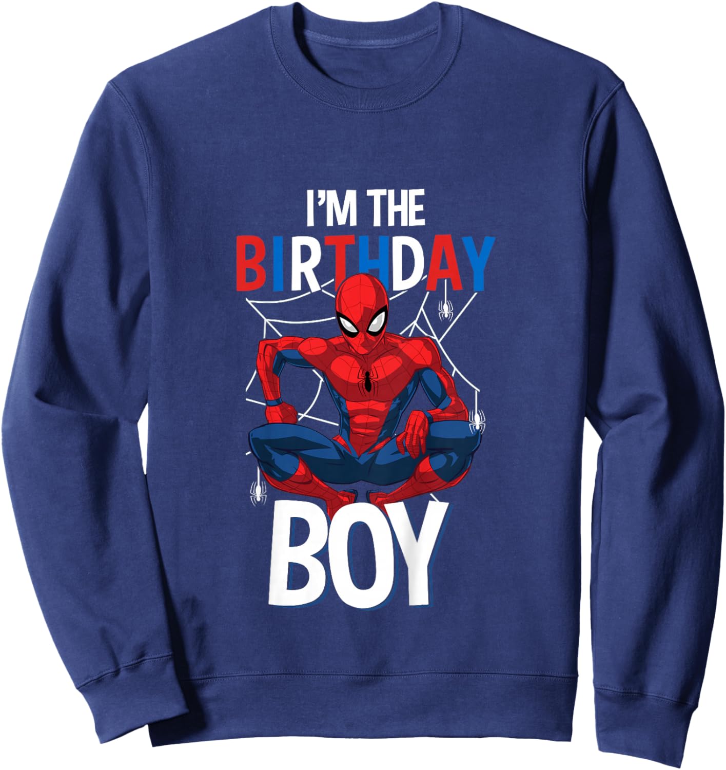 Kids Marvel Comics Spider-Man Classic I'm The Birthday Boy Sweatshirt - Sweatshirt | Navy