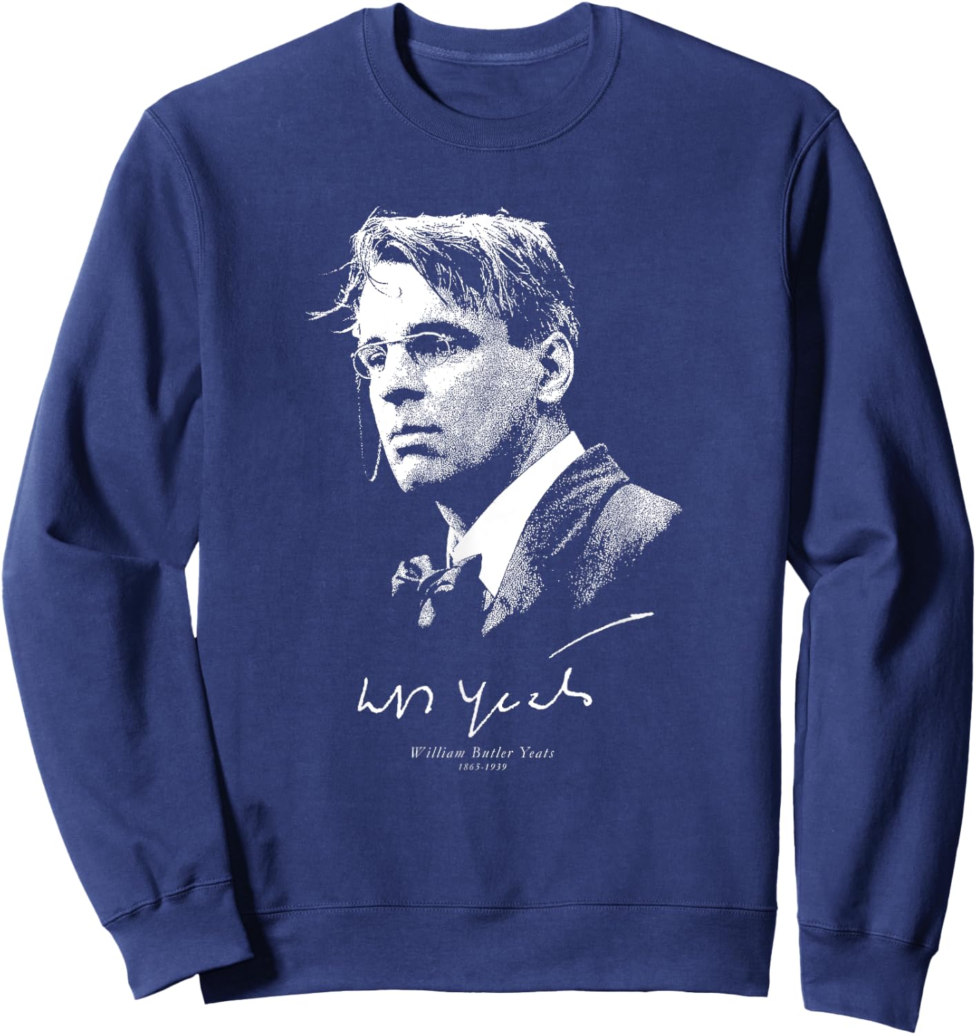 W B Yeats-Irish Poet Potry Literature Books Sweatshirt - Sweatshirt | Navy