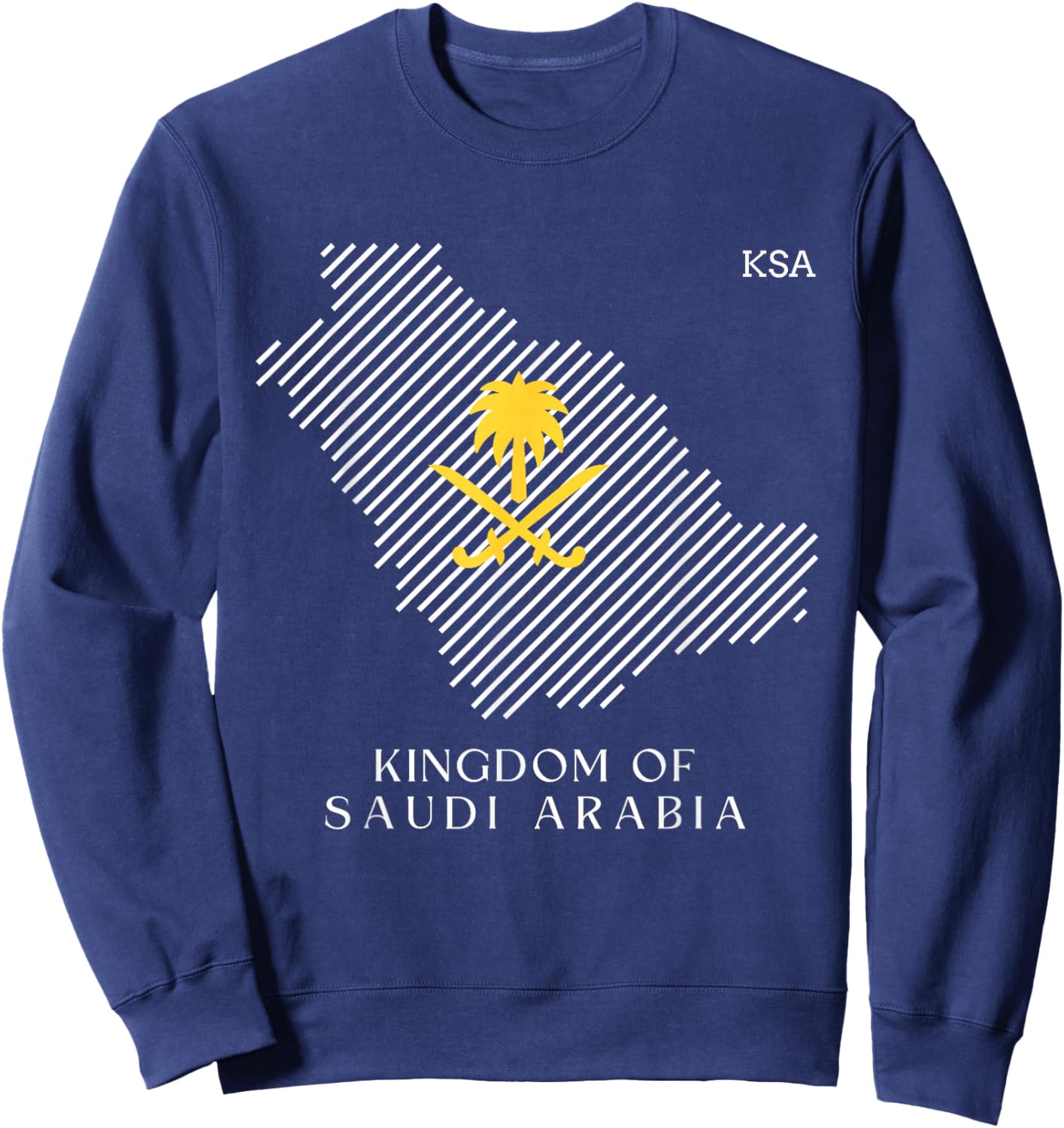 National Day of Saudi Arab, Kingdom of Saudi Arabia Flag KSA Sweatshirt - Sweatshirt | Navy