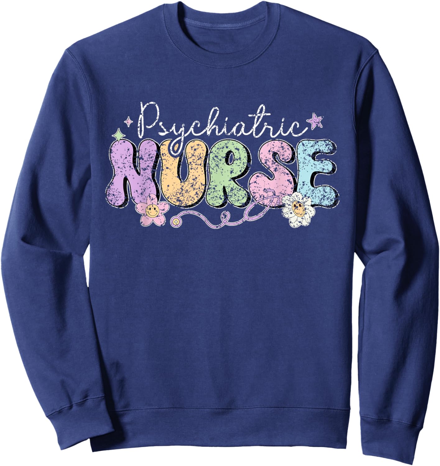 Psychiatric Nurse Job Psychiatry Nursing Psychiatric Nurse , Small, Black Sweatshirt - Sweatshirt | Navy