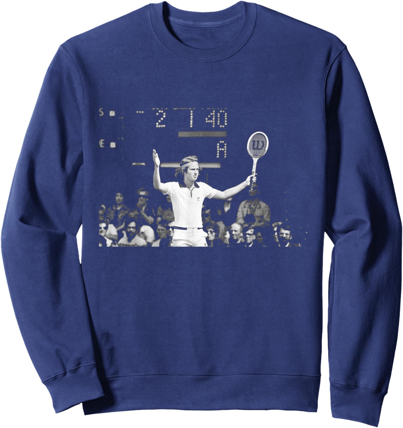 Wimbledon Tennis 1977 John McEnroe Complains to , Black, S Sweatshirt - Sweatshirt | Navy
