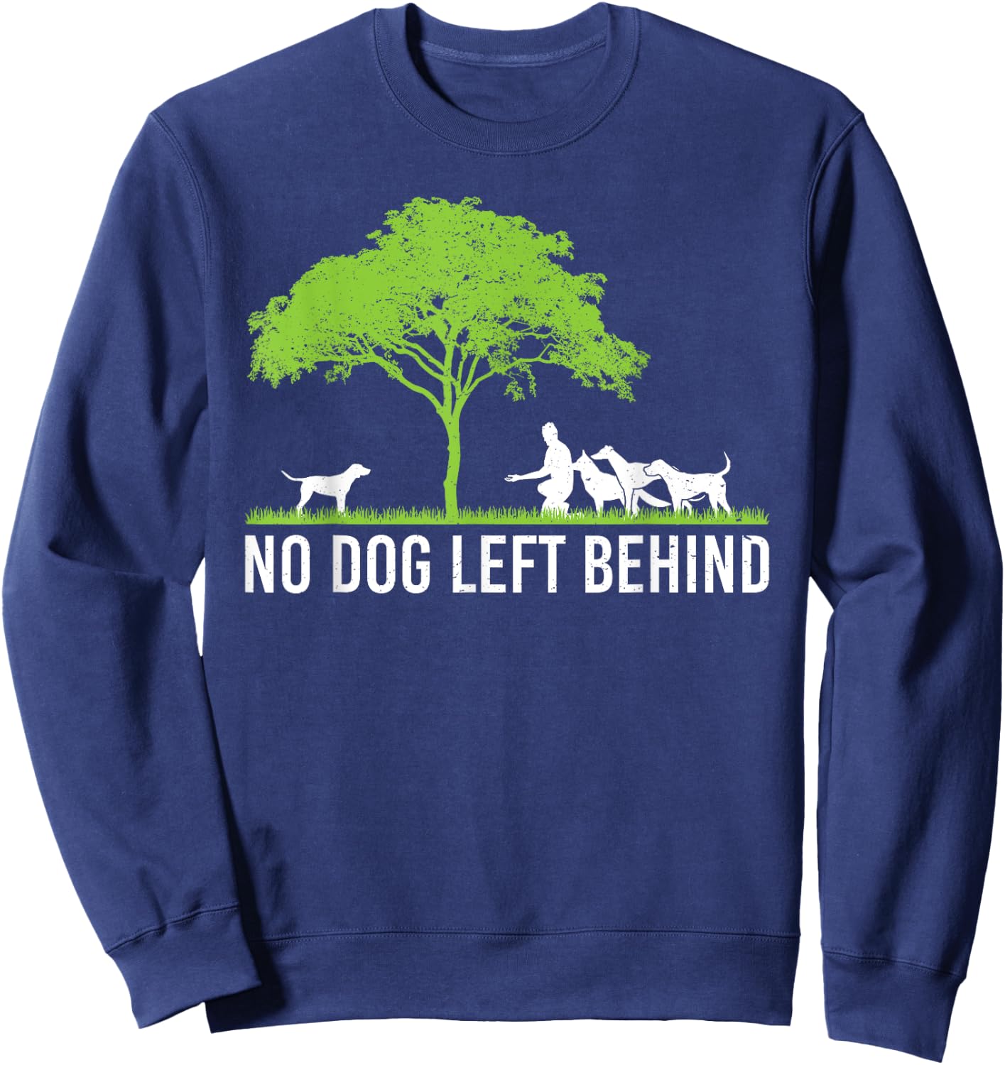 No Dog Left Behind Cute Owner Walker Paw Puppy Love Clothes Women Kids Sweatshirt - Sweatshirt | Navy