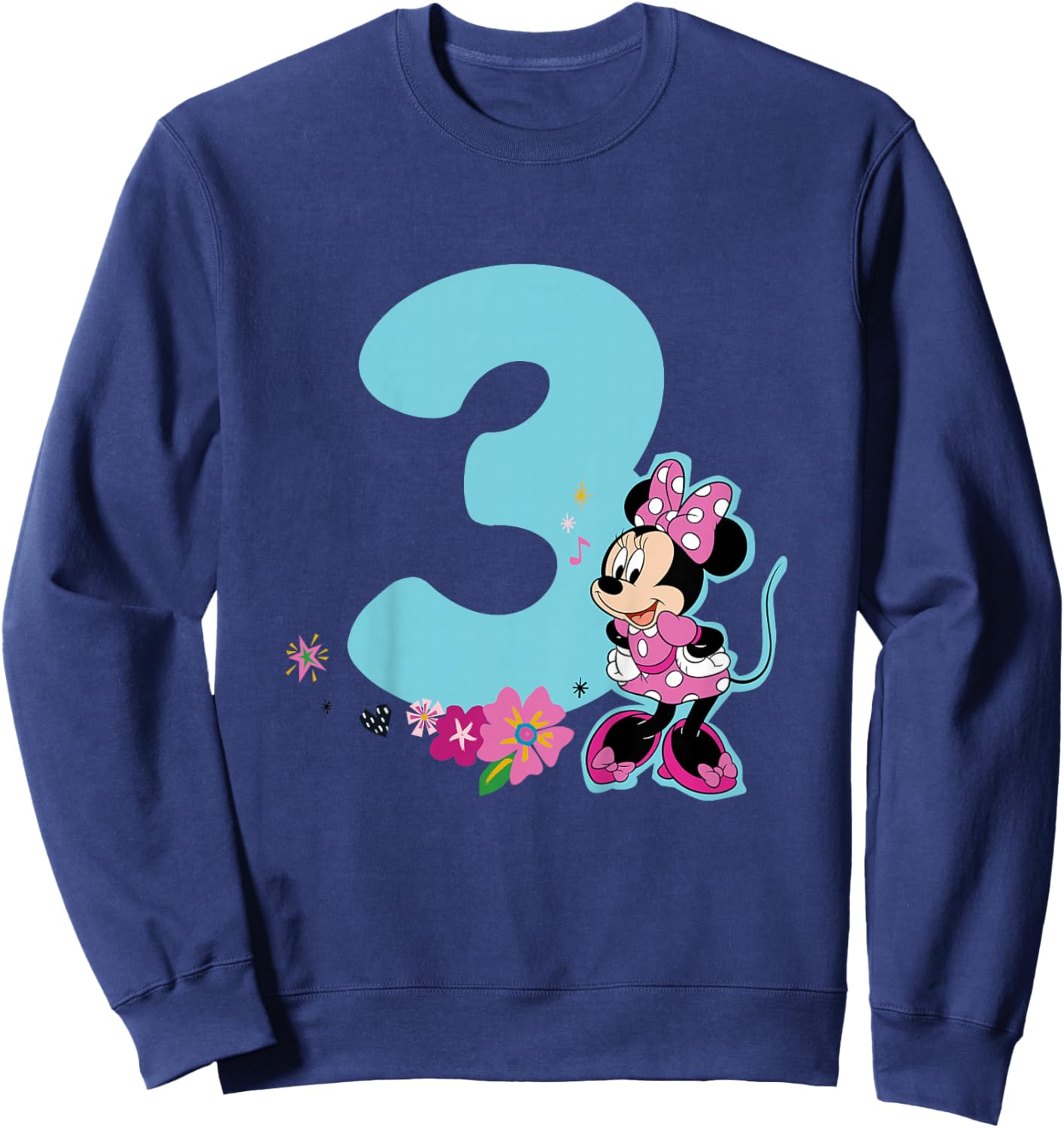 Kinder Minnie Mouse 3 Geburtstag Sweatshirt - Sweatshirt | Navy