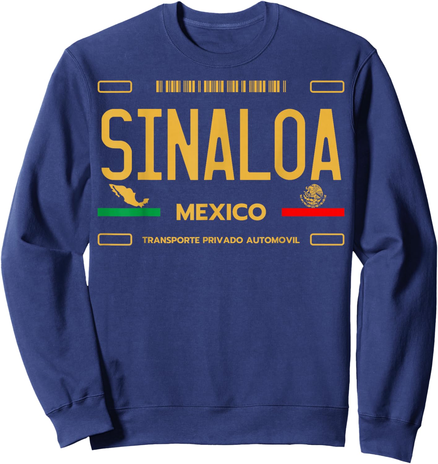 Sinaloa Mexico License Plate Aesthetic Sinaloa Sweatshirt - Sweatshirt | Navy