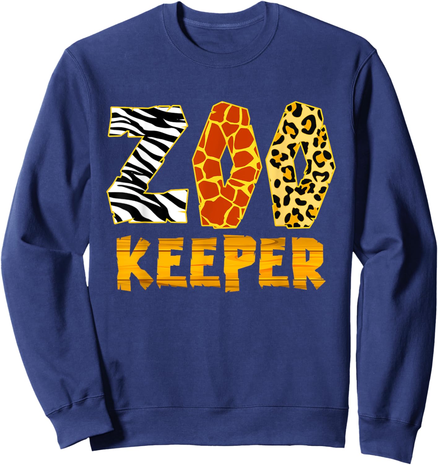 Zookeeper Costume Zoo Keeper African Safari Trip Zebra Sweatshirt - Sweatshirt | Navy