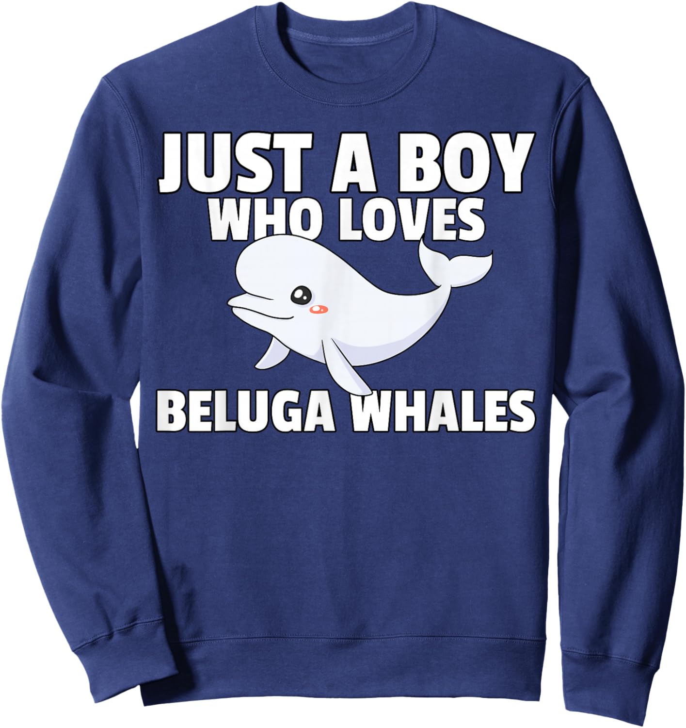 Beluga Whale Gift Baby Beluga Costume Sweatshirt - Sweatshirt | Navy