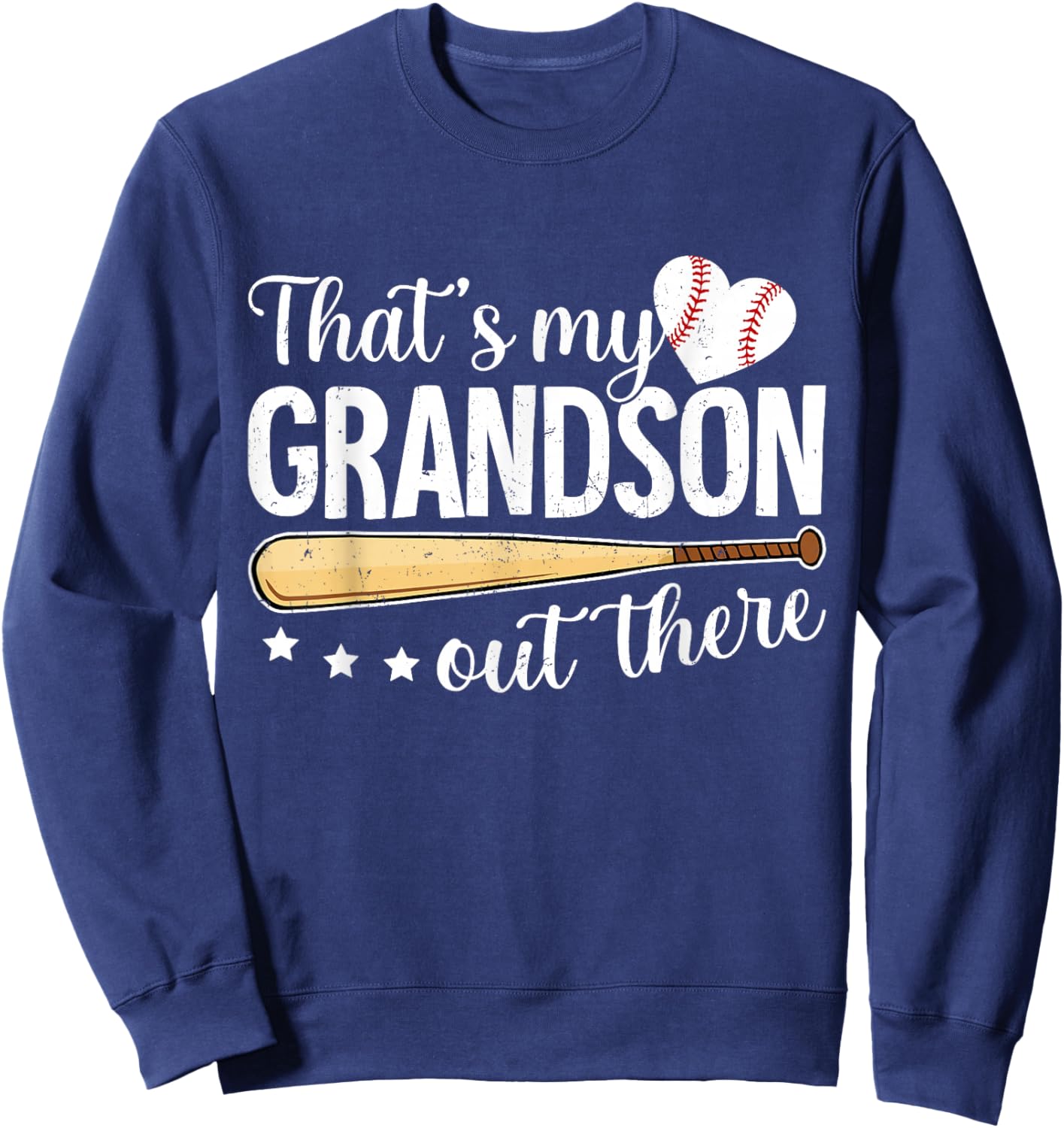 Baseball Grandma Funny That's My Grandson Out There Baseball Sweatshirt - Sweatshirt | Navy