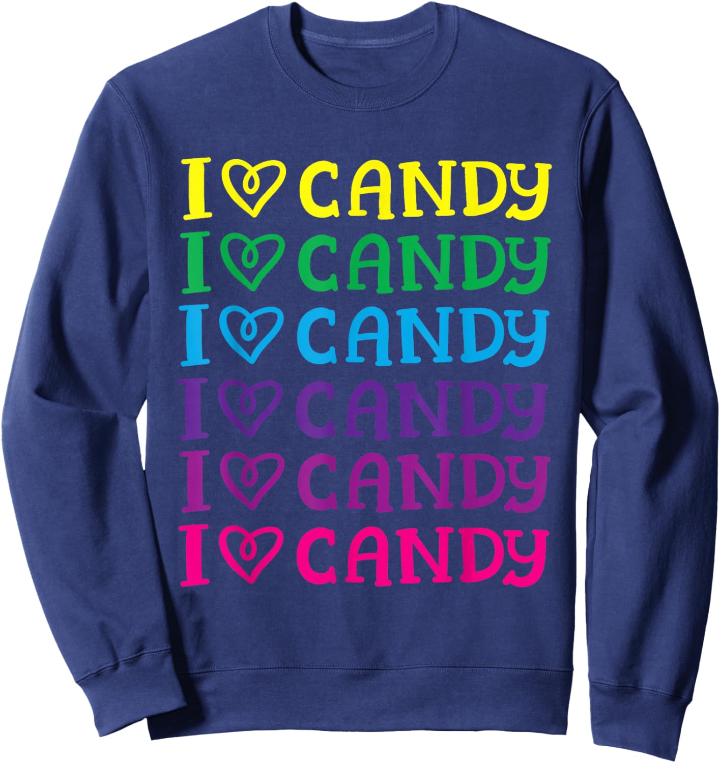 I Love Candy Cute Halloween Party Trick or Treat Costume Kid Sweatshirt - Sweatshirt | Navy