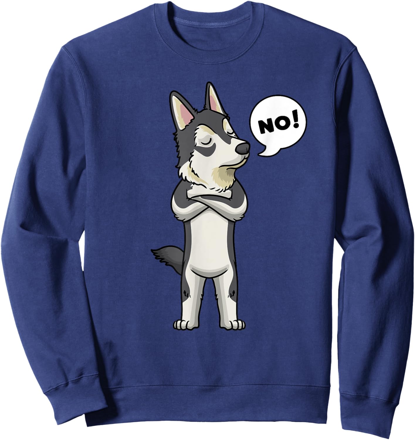 Stubborn Gerberian Shepsky Dog Men Women Girls Kids Sweatshirt - Sweatshirt | Navy