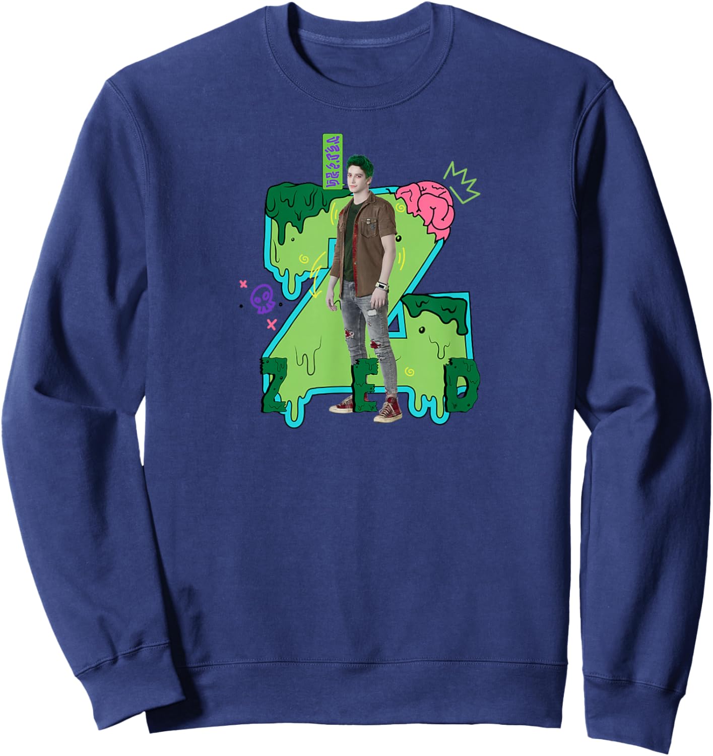 Zombies 2 - Zed Slime Z Sweatshirt - Sweatshirt | Navy