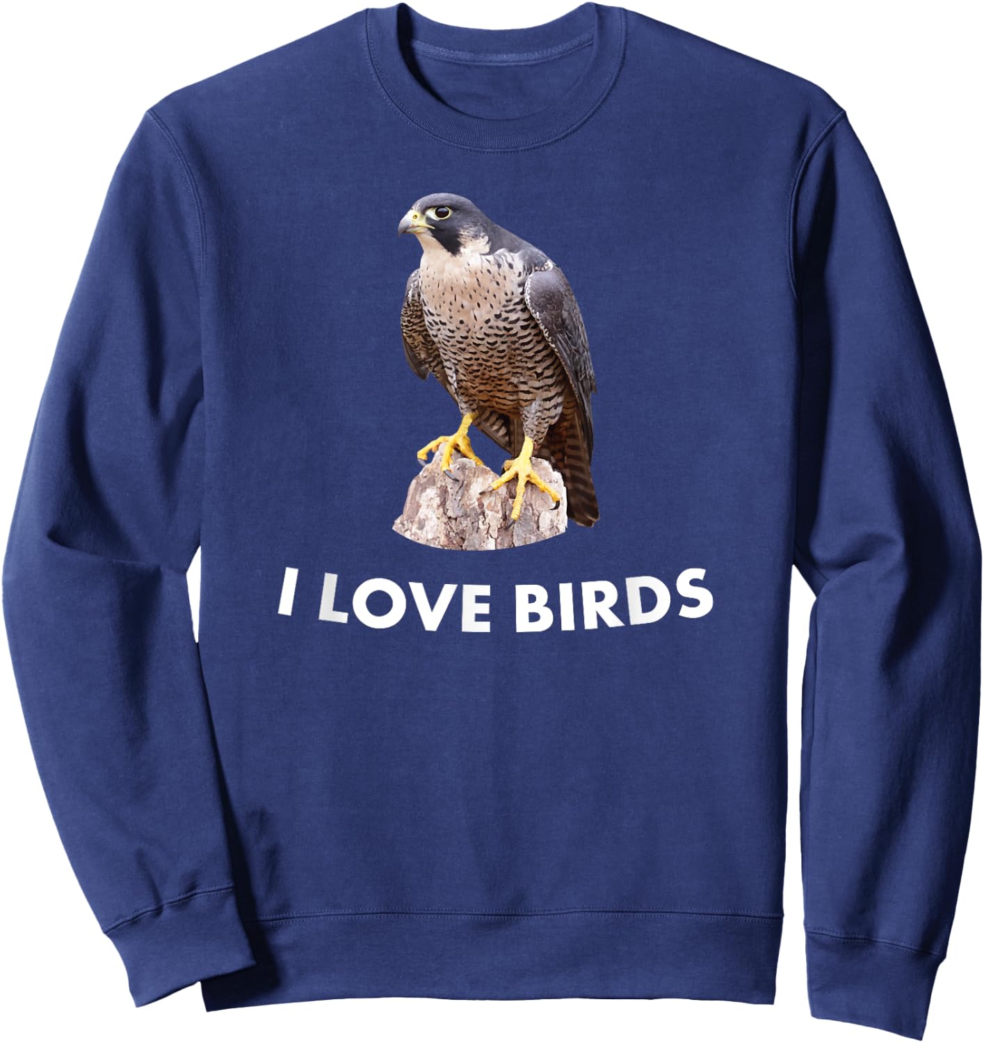 Peregrine Falcon Bird Birding Gift Sweatshirt - Sweatshirt | Navy