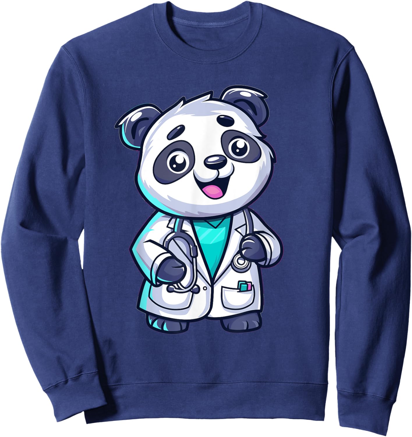 Cute Doctor Panda Sweatshirt - Sweatshirt | Navy
