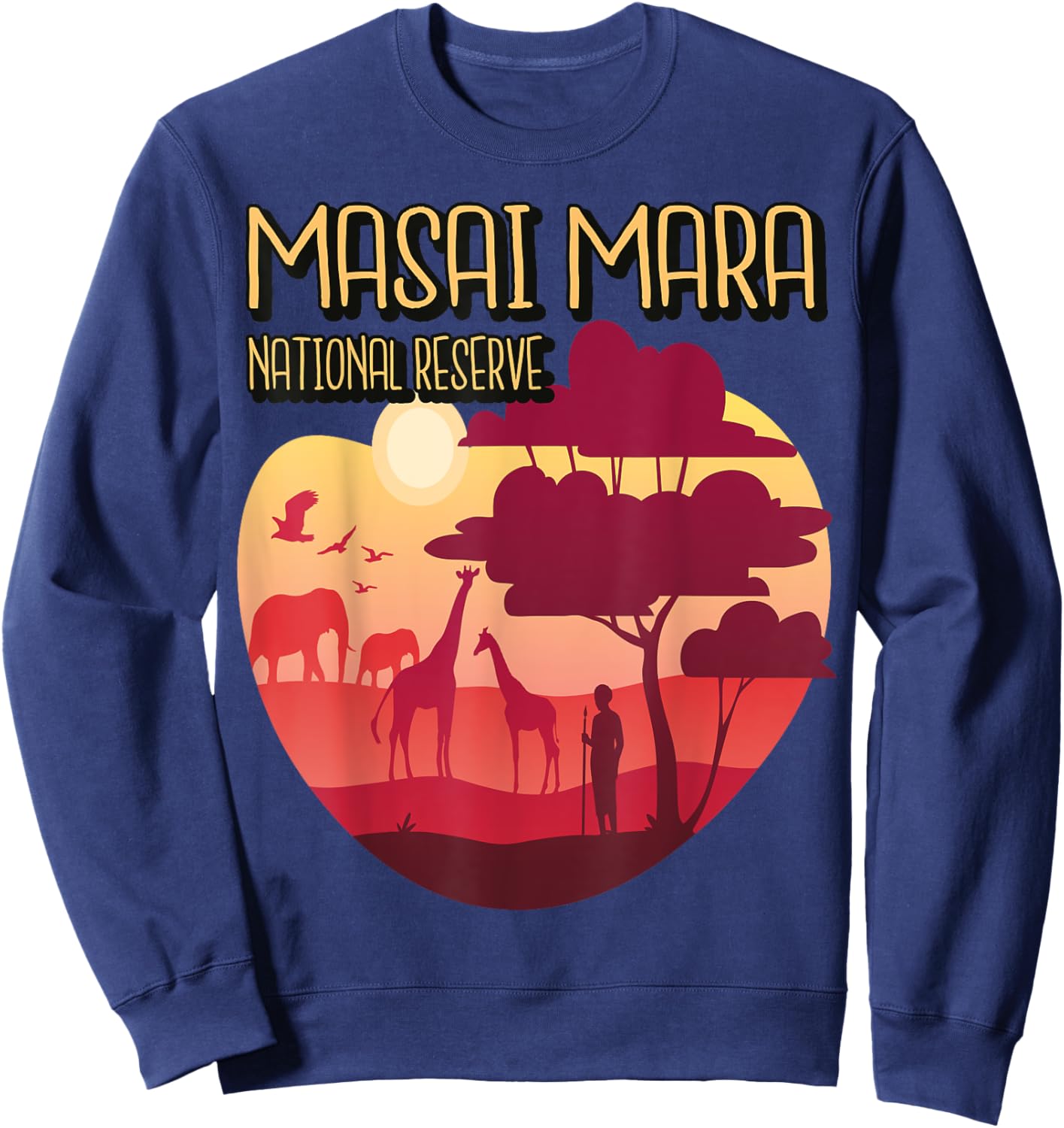 Masai Mara National reserve Kenya Safari Tour Africa Sweatshirt - Sweatshirt | Navy