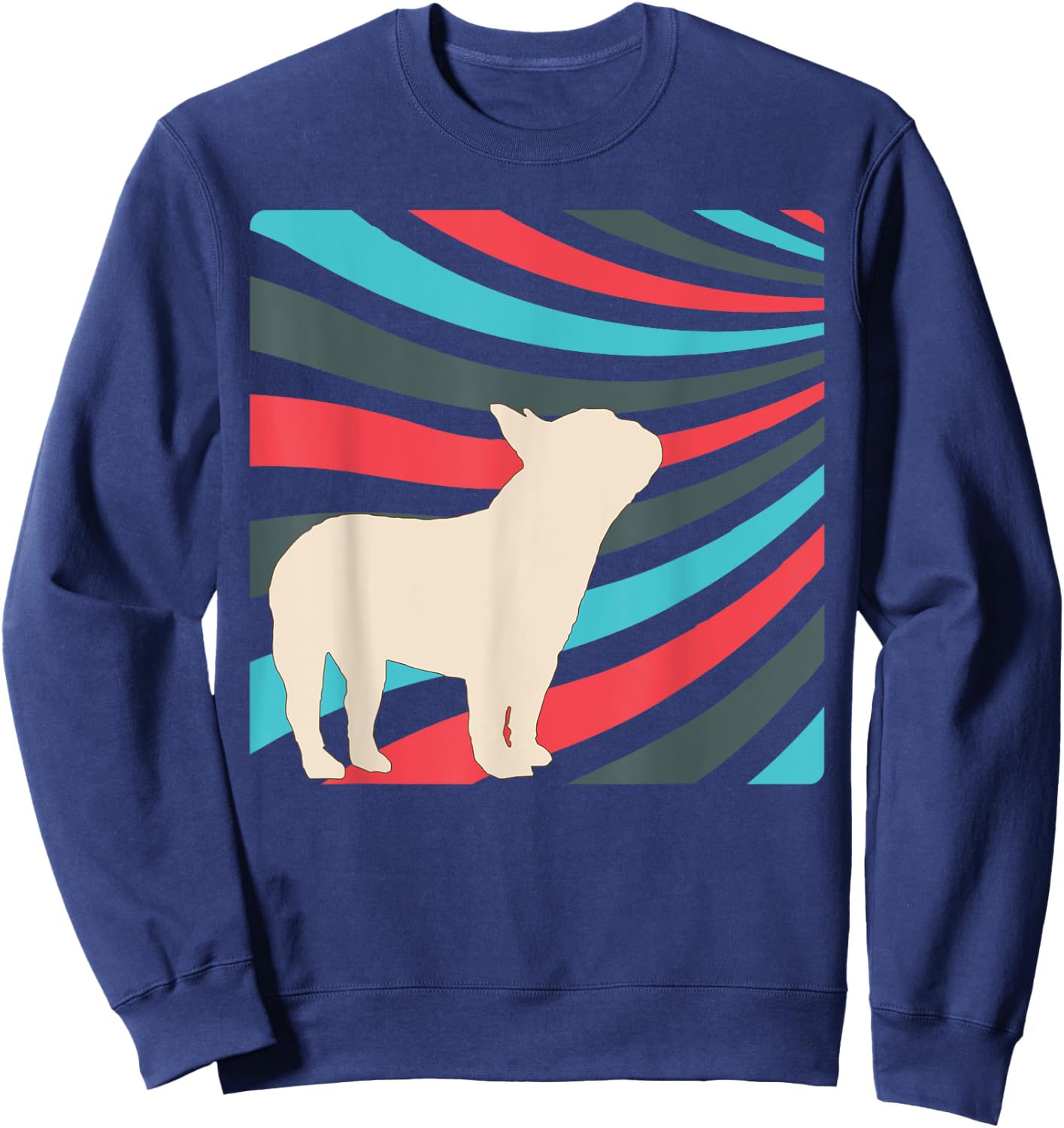 French Bulldog Frenchie Dog Sweatshirt - Sweatshirt | Navy
