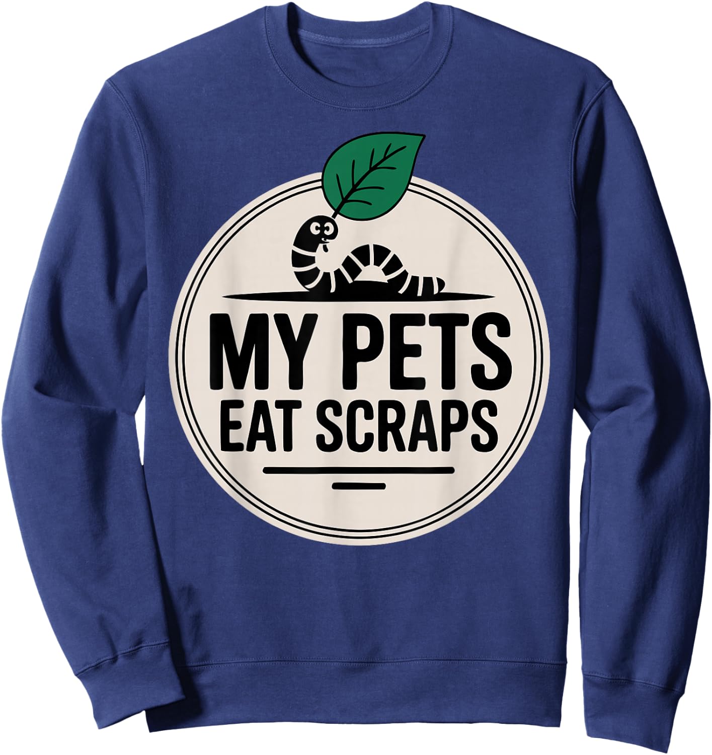 Funny Worm Composter Vermicomposting Earthworms Sweatshirt - Sweatshirt | Navy