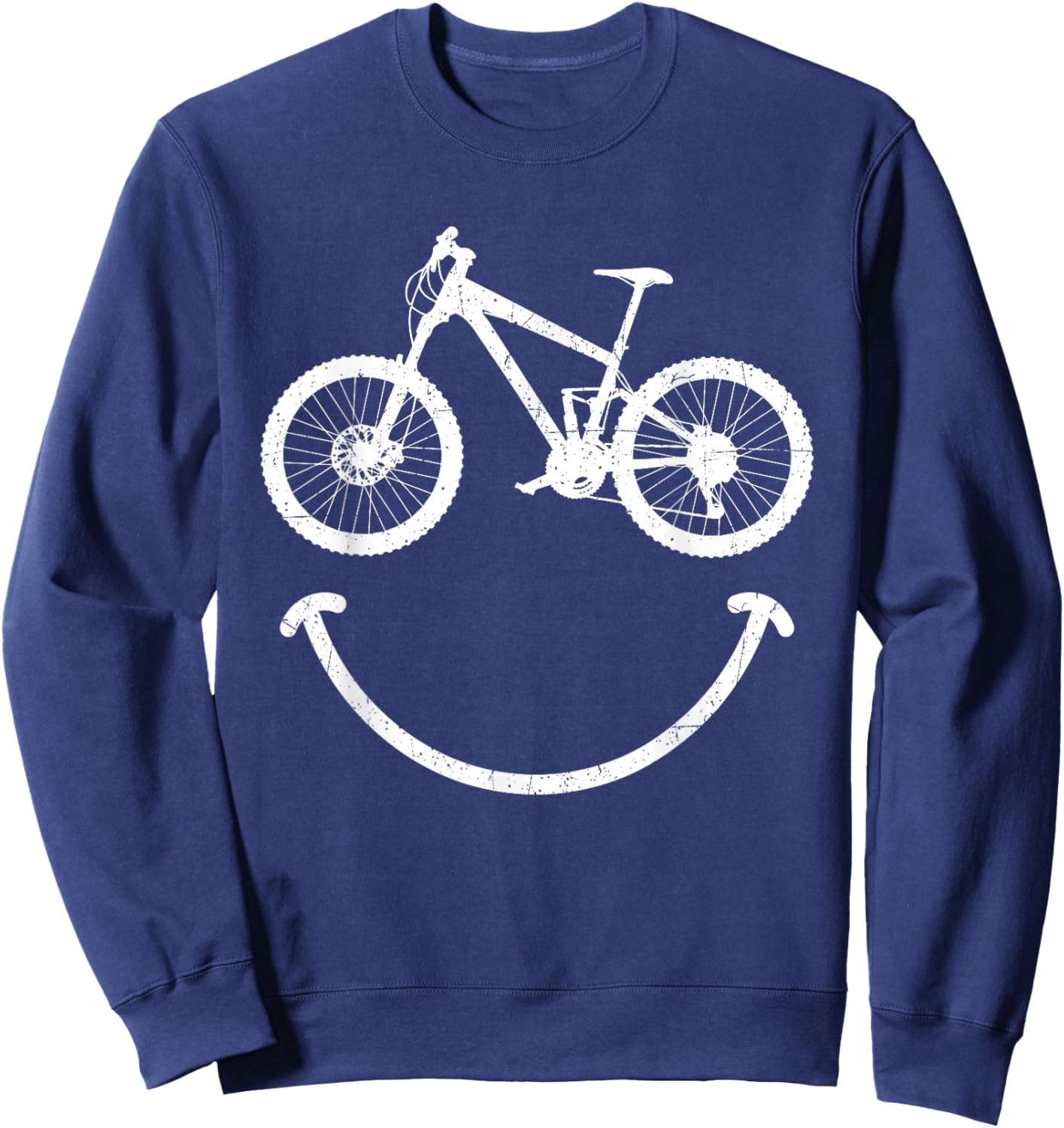 Mountain Biking - Bicycle Rider Cyclist Cycling Trail Riding Sweatshirt - Sweatshirt | Navy